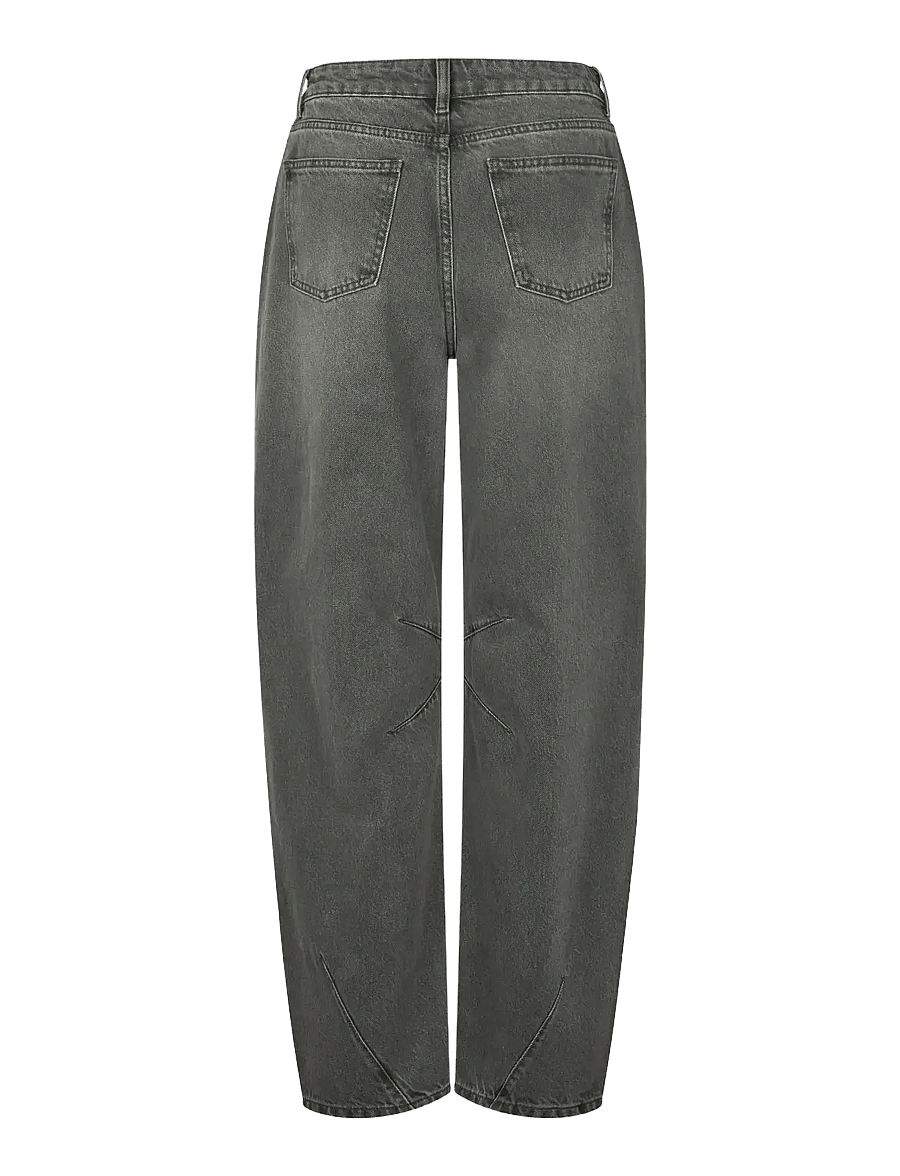 MBYM - Barina-M - platūs džinsai - khaki green wash - 2