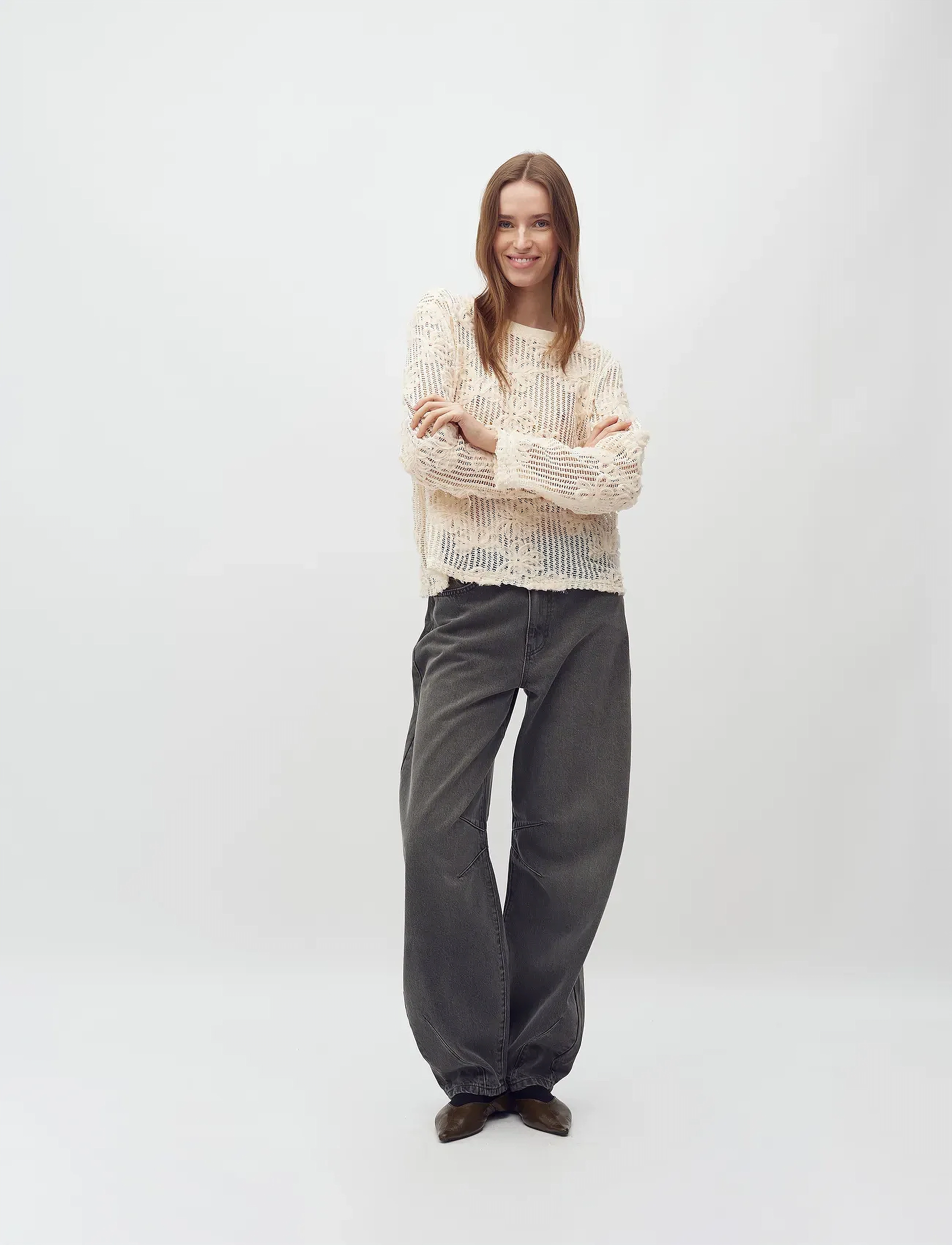 mbyM Calian-M, S, Cream, T-Shirts & Toppe > Langærmede, Dame