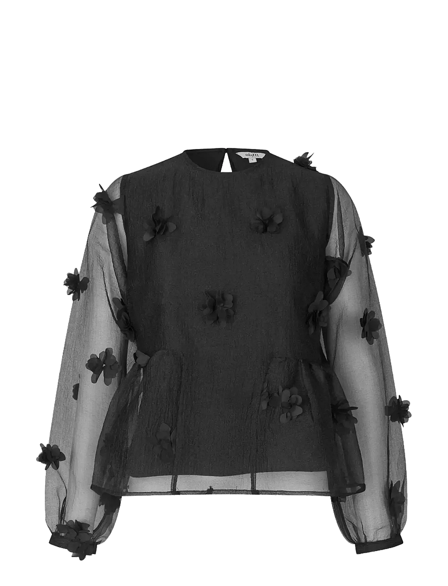 mbyM - Hasel-M - blūzes ar garām piedurknēm - black - 1