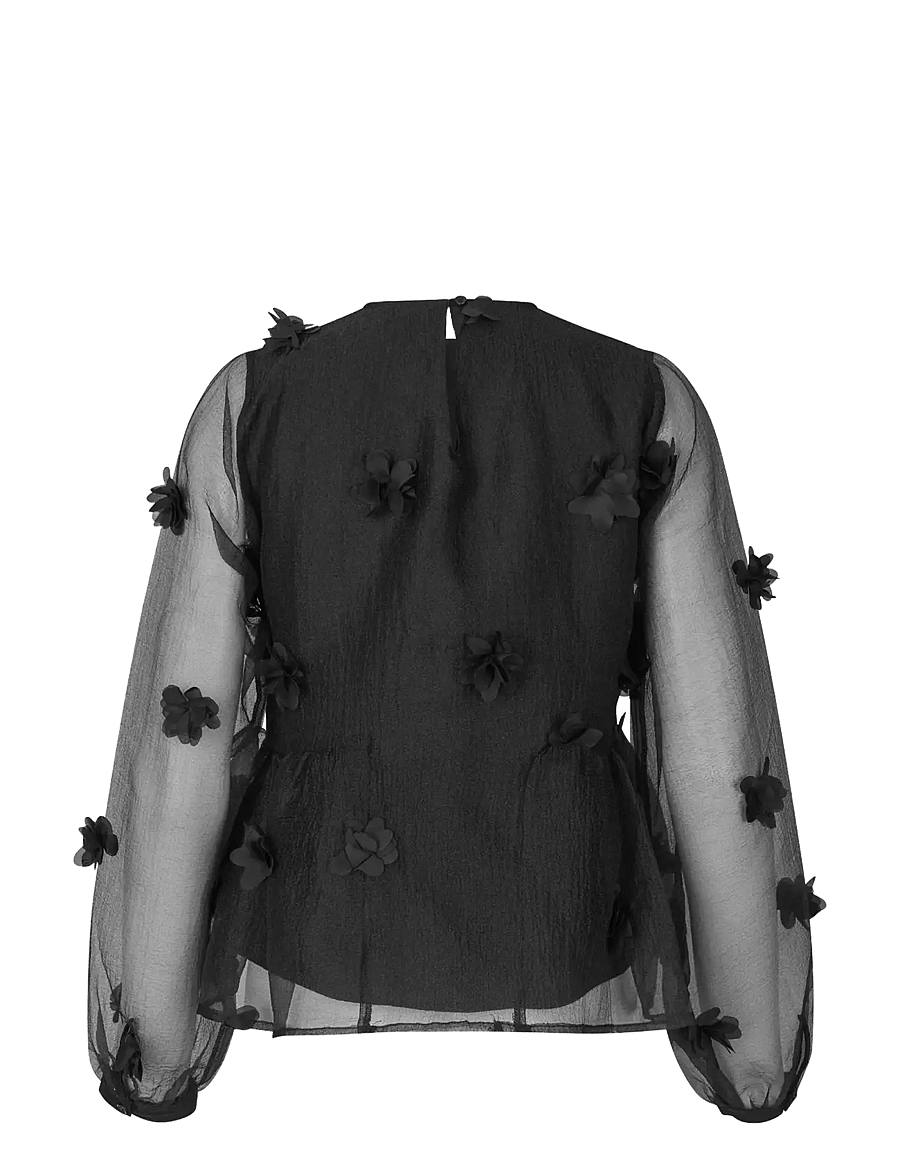 mbyM - Hasel-M - blūzes ar garām piedurknēm - black - 2