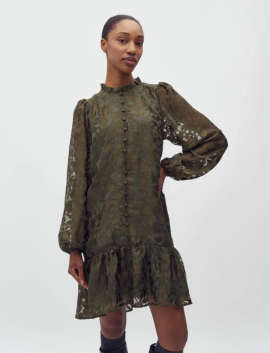 mbyM - Nulia-M - midi kjoler - beetle green - 3