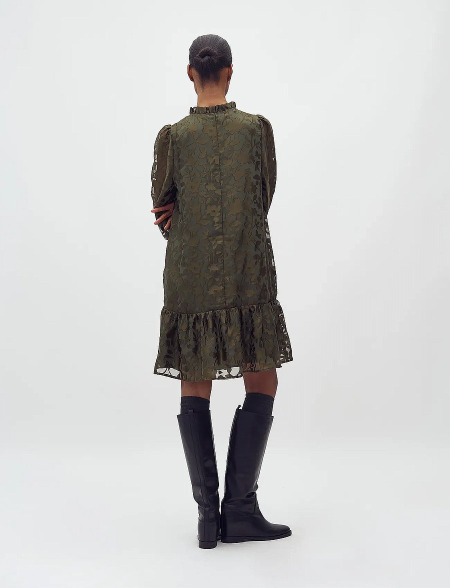 mbyM - Nulia-M - midi kjoler - beetle green - 4