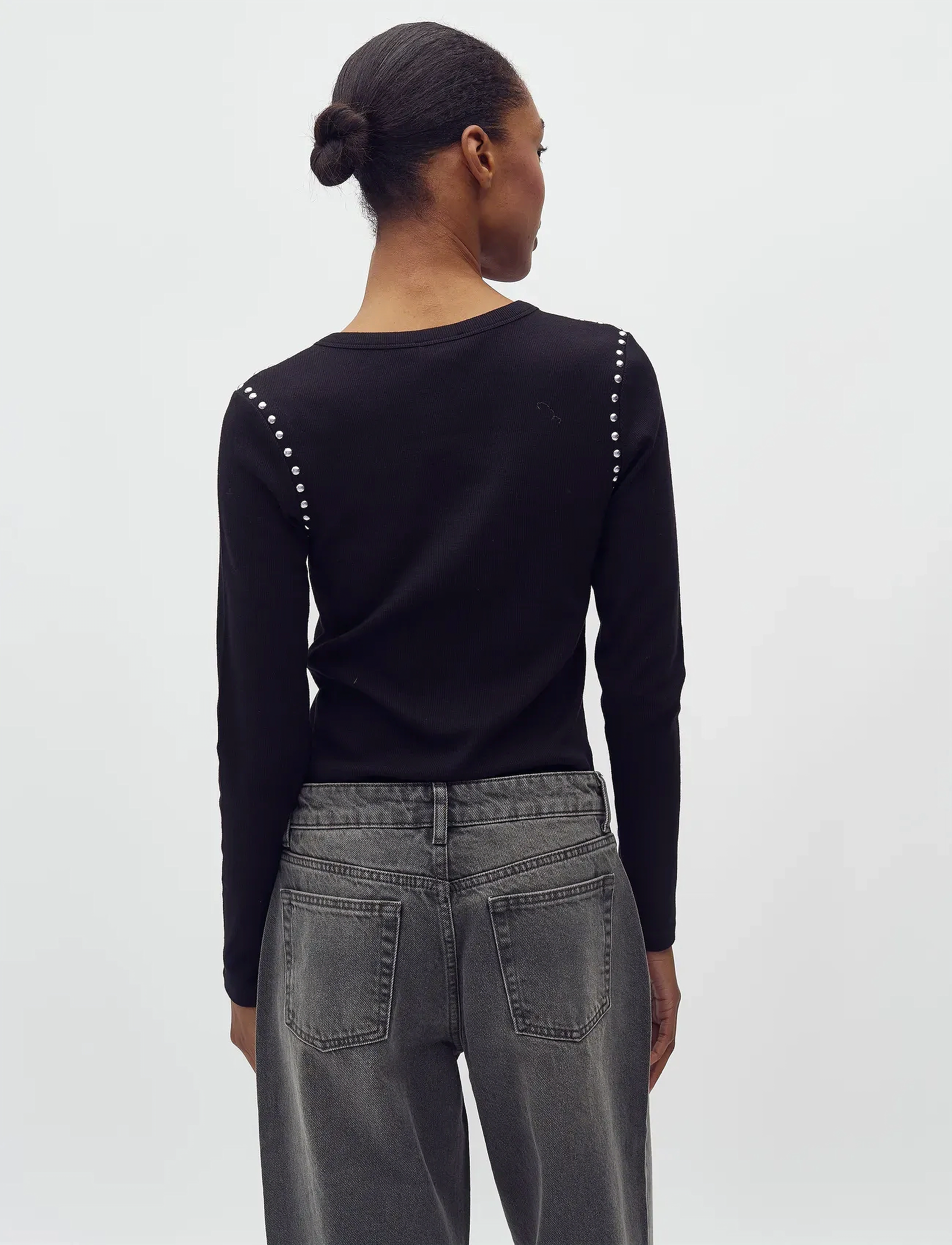 mbyM Otis Ls-M, S, Black, T-Shirts & Toppe > Langærmede, Dame