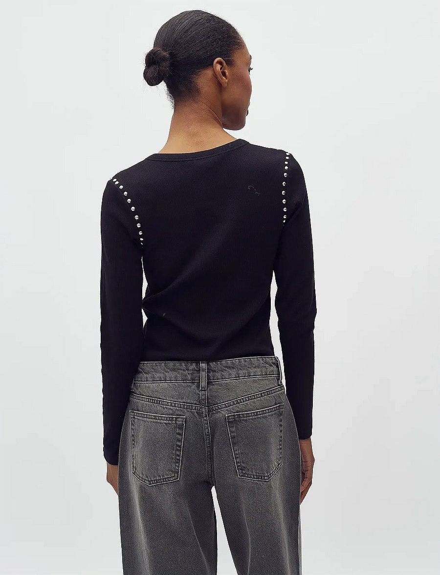 mbyM - Otis LS-M - langärmlige tops - black - 0