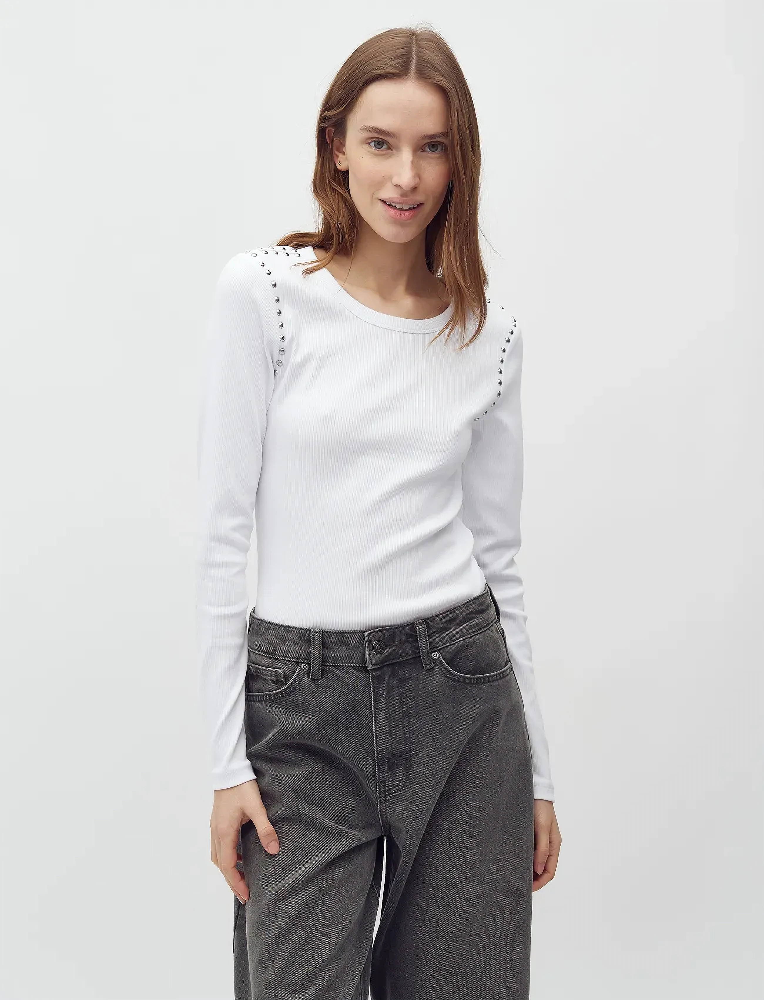 mbyM - Otis LS-M - long-sleeved tops - white - 5