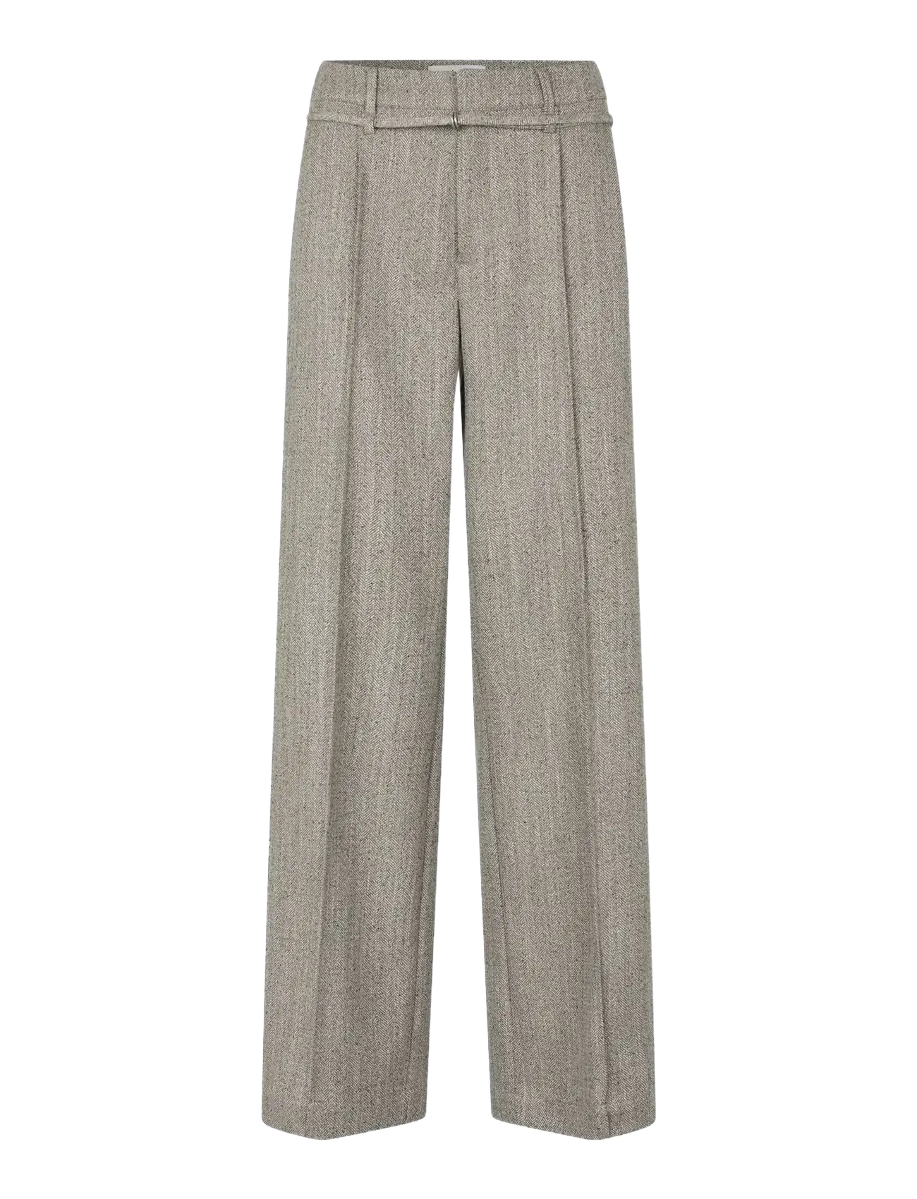 mbyM Kammia-M - Straight Leg Hosen - PEPPER GREY MELANGE / beige
