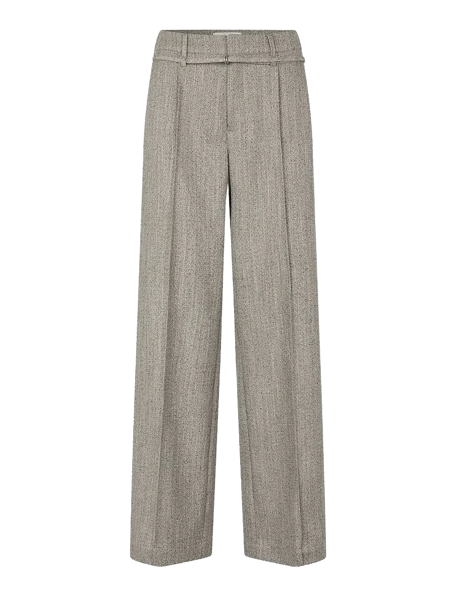 mbyM - Kammia-M - buxur með beinum skálmum - pepper grey melange - 1