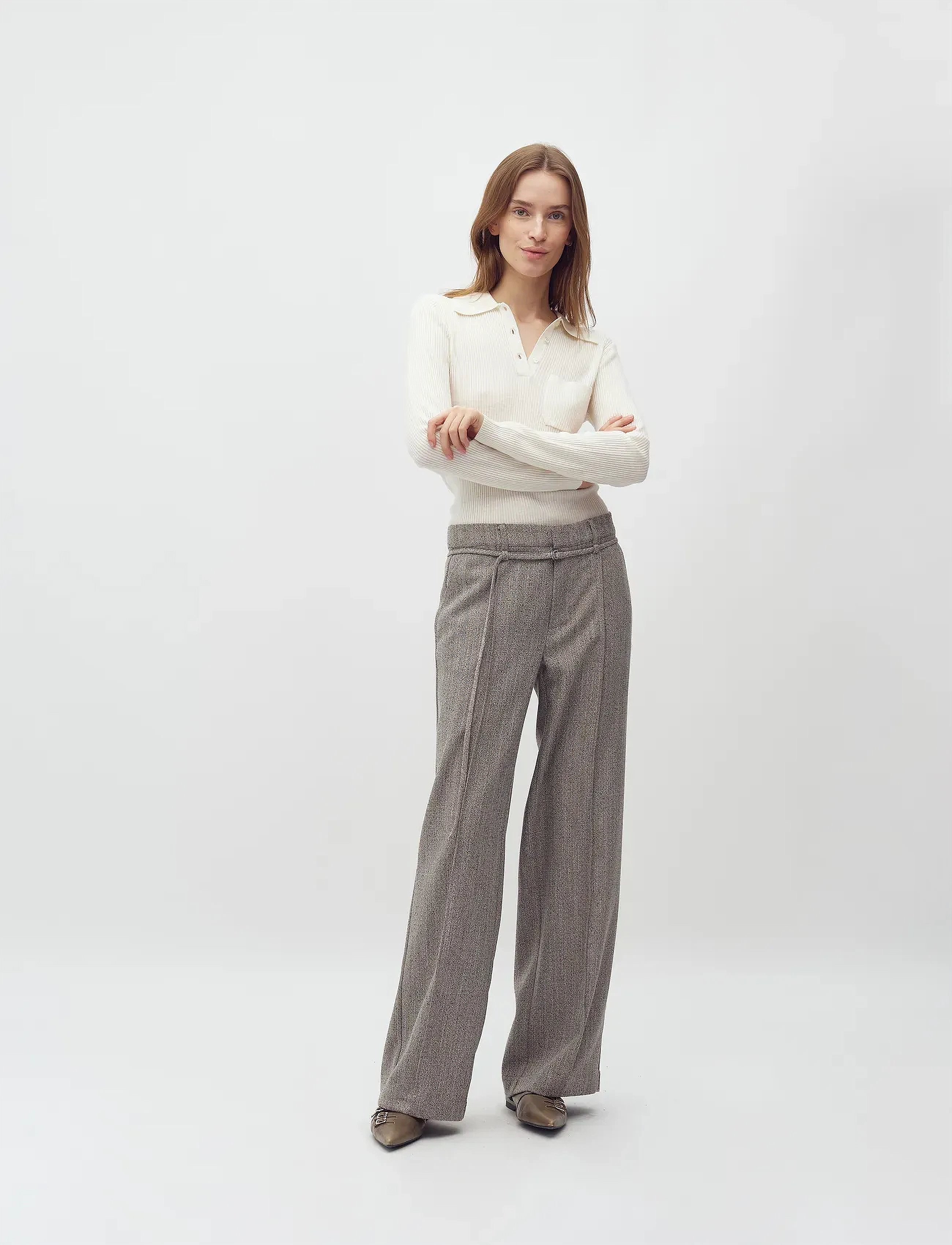 mbyM Kammia-M - Officewear - PEPPER GREY MELANGE / beige