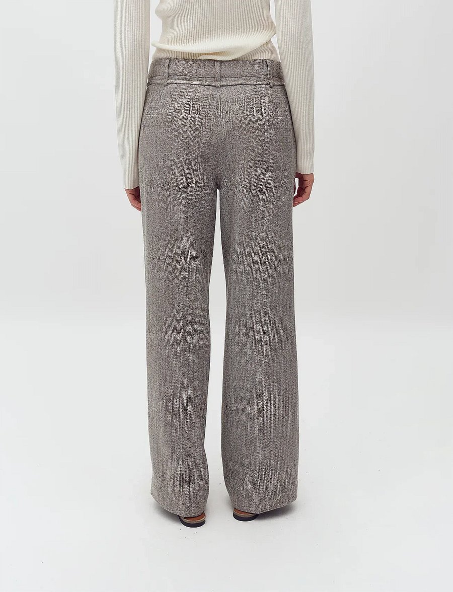 mbyM - Kammia-M - buxur með beinum skálmum - pepper grey melange - 3