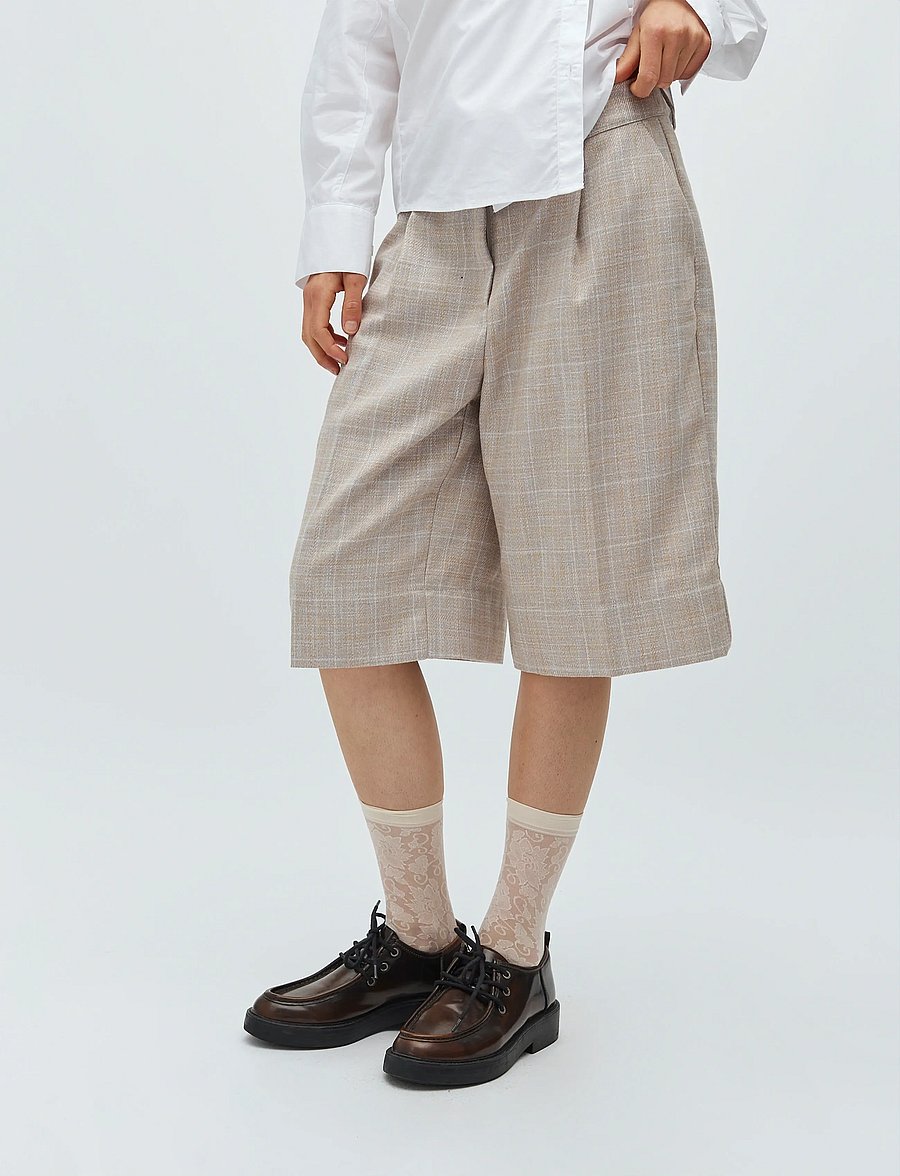 mbyM - Brecan-M - bermudashorts - beige check - 0
