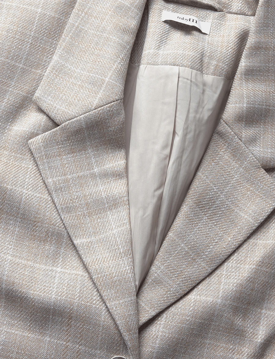 MBYM - Howla-M - enkeltradede blazere - beige check - 2