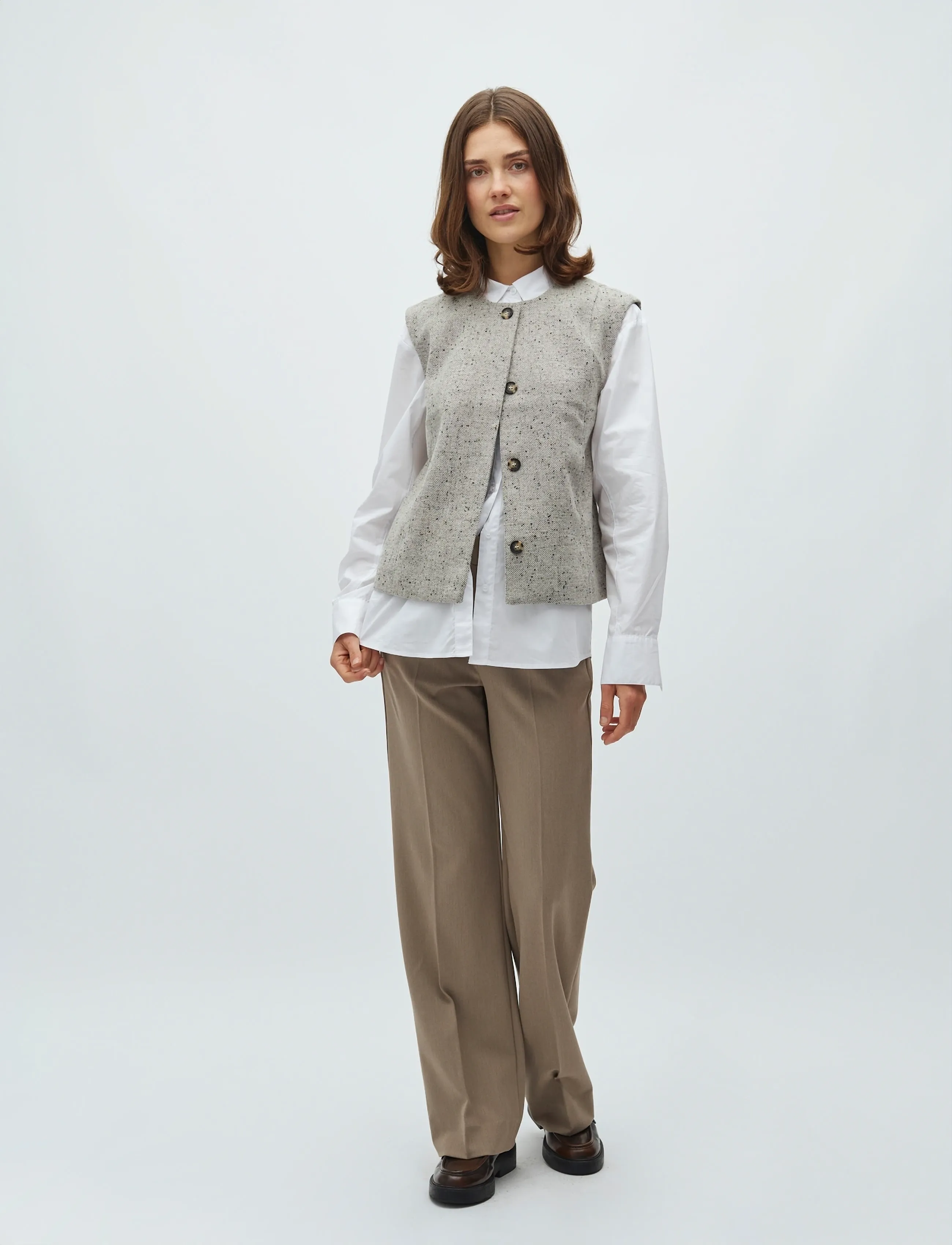 mbyM Vimba-M, XL, Grey, Blazere > Blazere Uden Ærmer, Dame