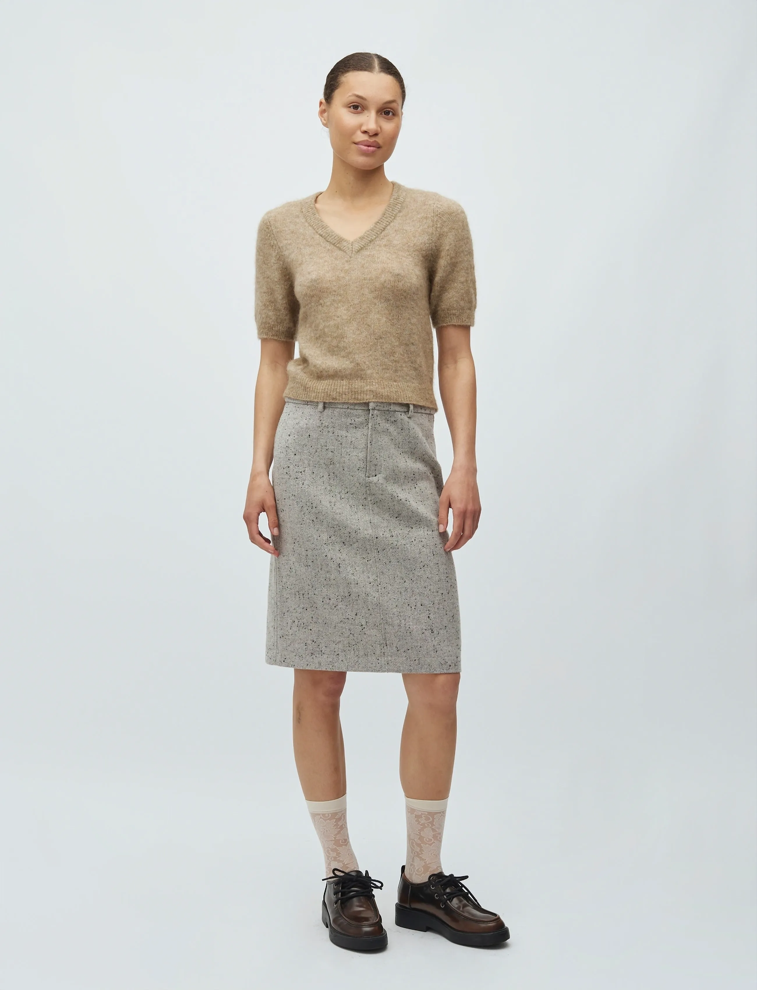 mbyM Allin-M - Midi-Röcke - SPARKLE GRAIN / grey