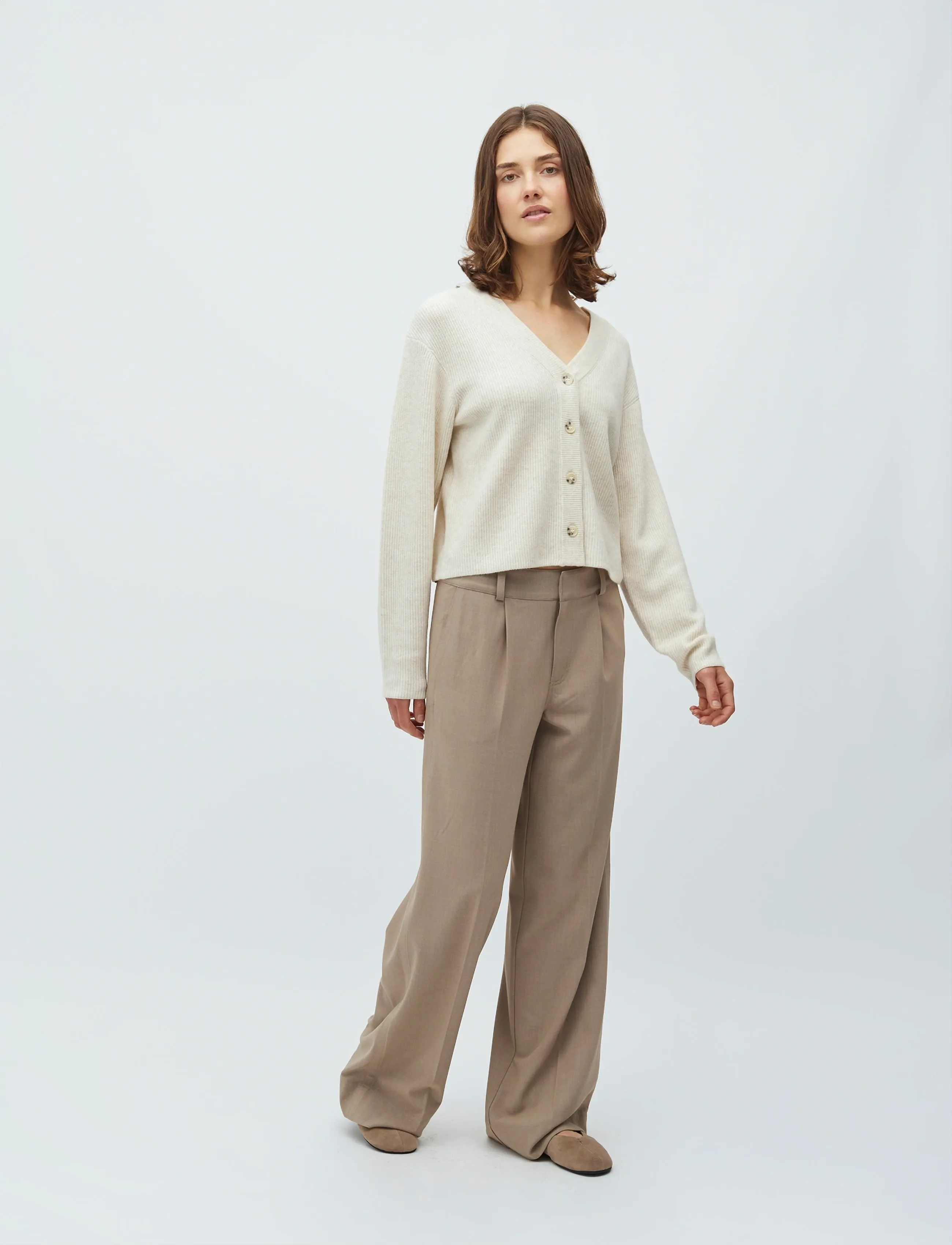 mbyM Asato-M, XS, Beige, Strik > Cardigans, Dame