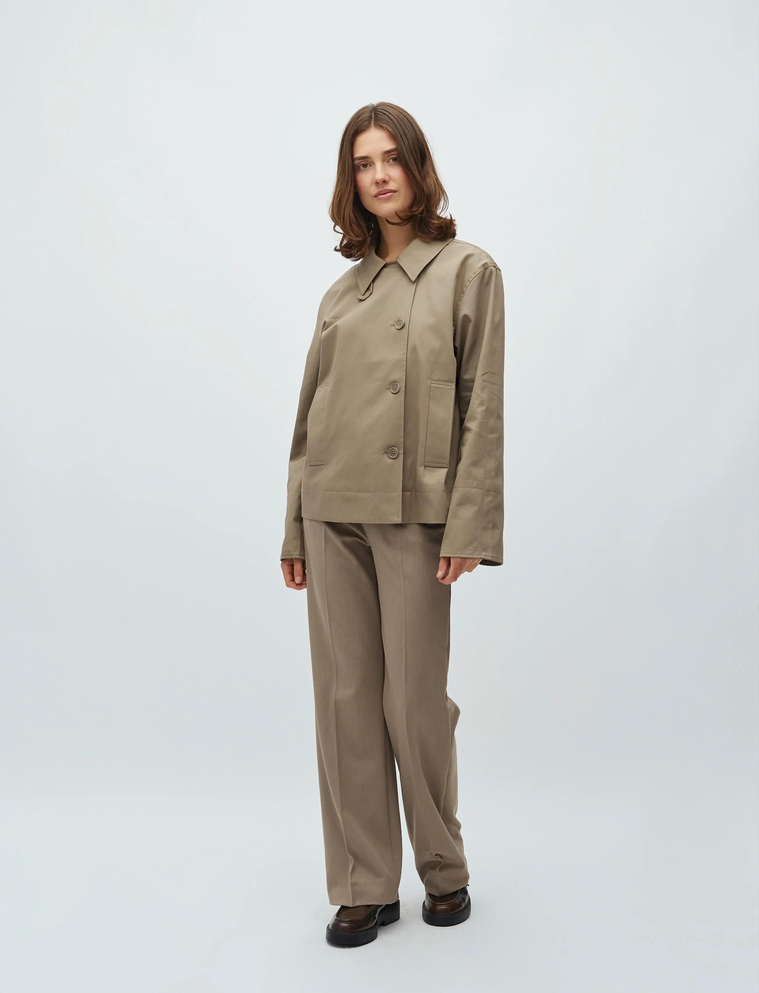 mbyM Bavina-M, Kvinder, Kort Jakke, Beige, Str: XS