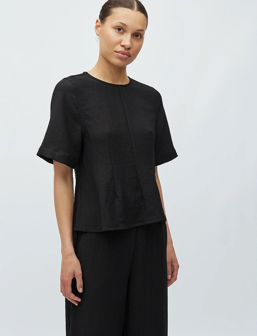 mbyM - Kaely-M - kurzärmelige blusen - black - 3