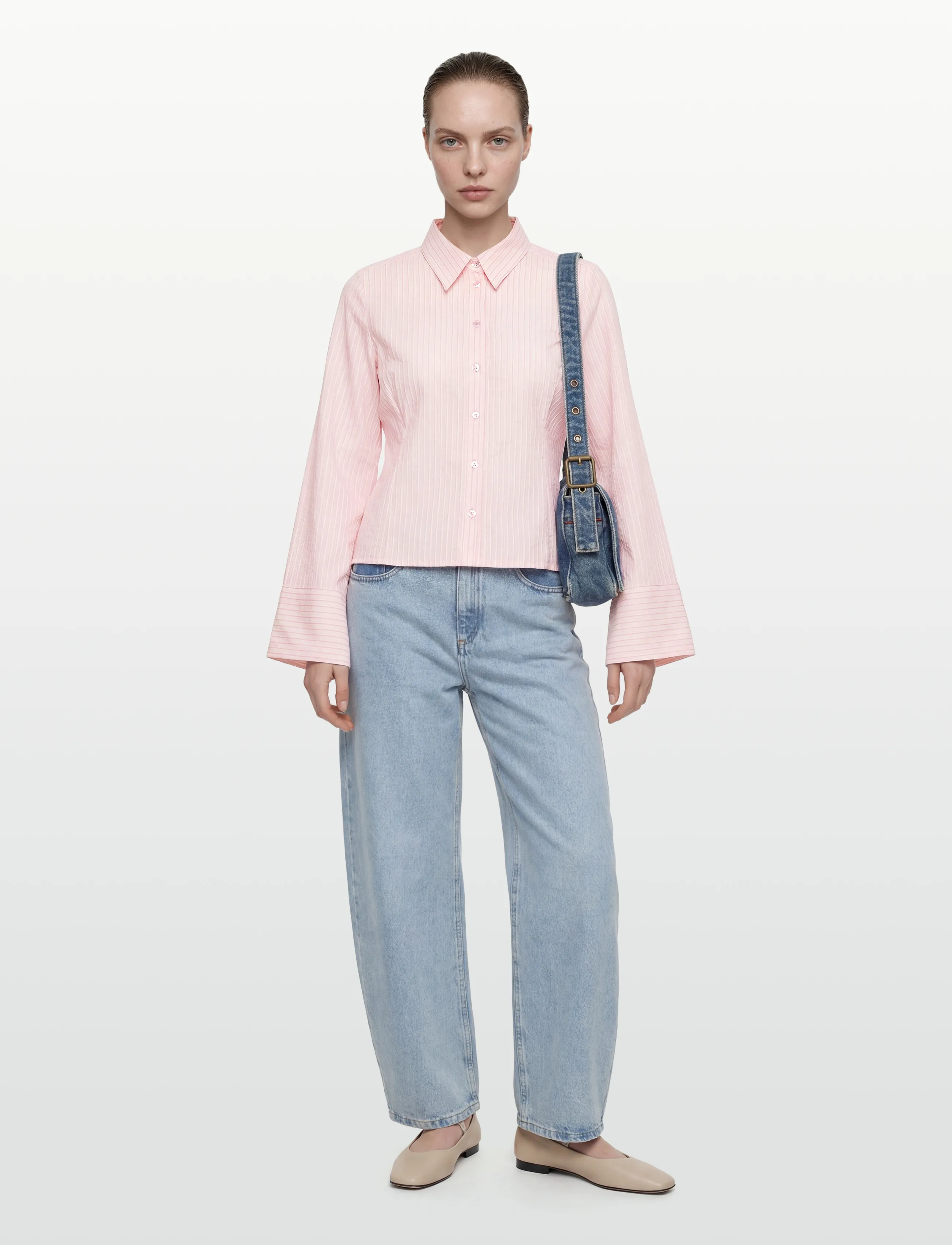 mbyM Kalanna-M - Blusar & Skjortor - PALE PINK STRIPE / pink/rose