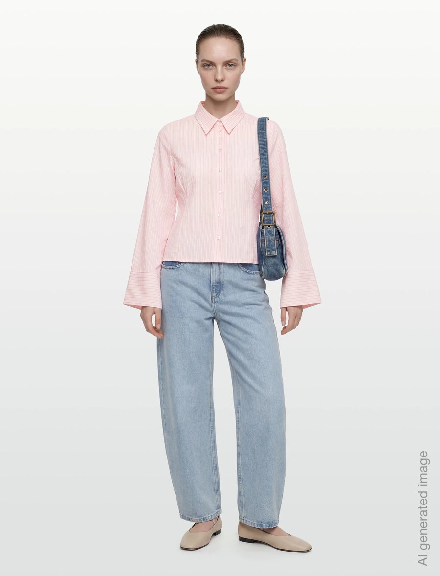 mbyM - Kalanna-M - langärmlige hemden - pale pink stripe - 0