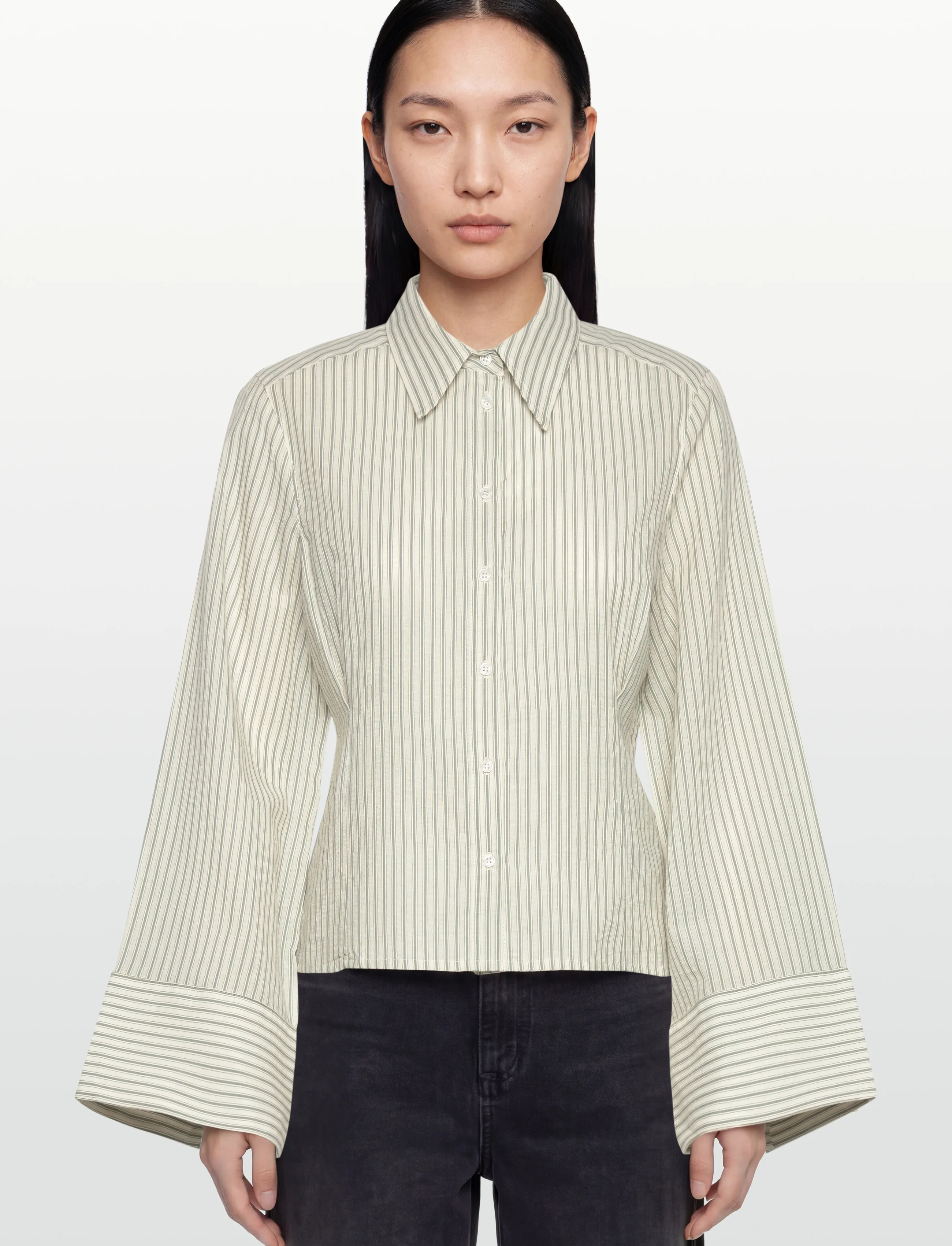 mbyM - Kalanna-M - langärmlige hemden - sugar sea spray stripe - 3