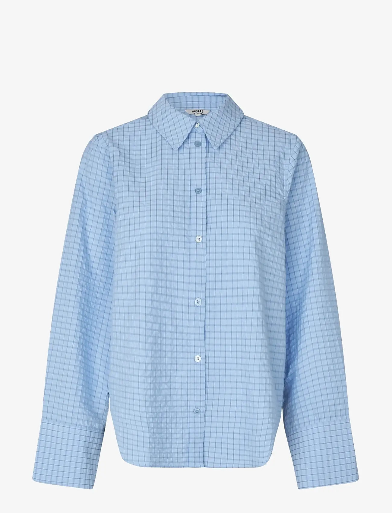 mbyM - Phoebe-M - långärmade skjortor - light blue kiwa check - 0