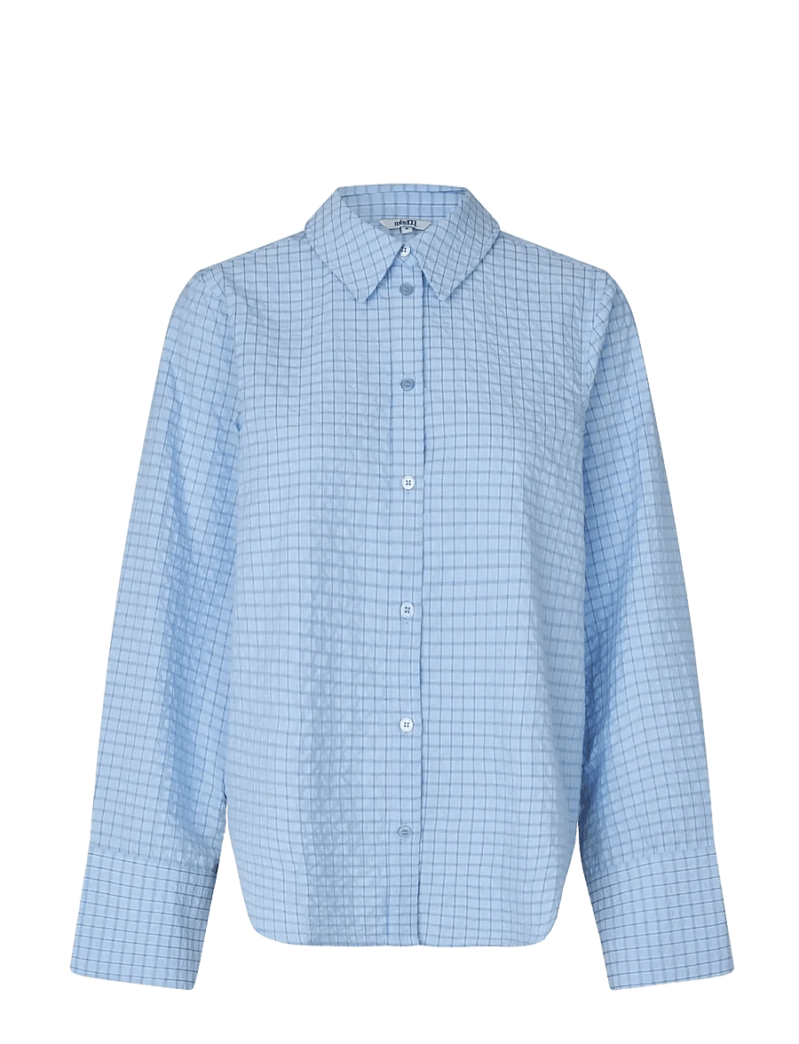 mbyM - Phoebe-M - overhemden met lange mouwen - light blue kiwa check - 0