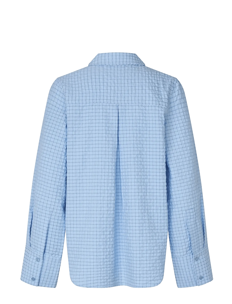 mbyM - Phoebe-M - overhemden met lange mouwen - light blue kiwa check - 1