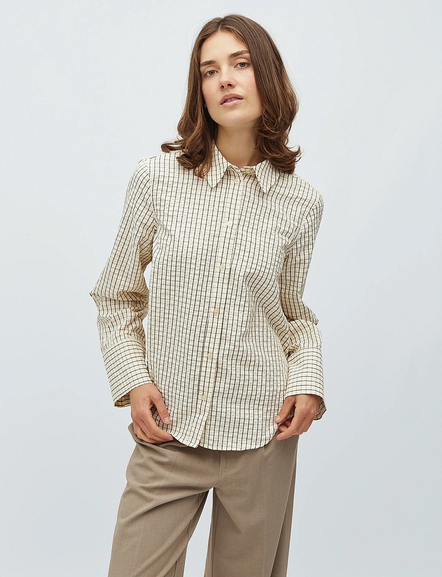 mbyM - Phoebe-M - long-sleeved shirts - sugar kiwa check - 3