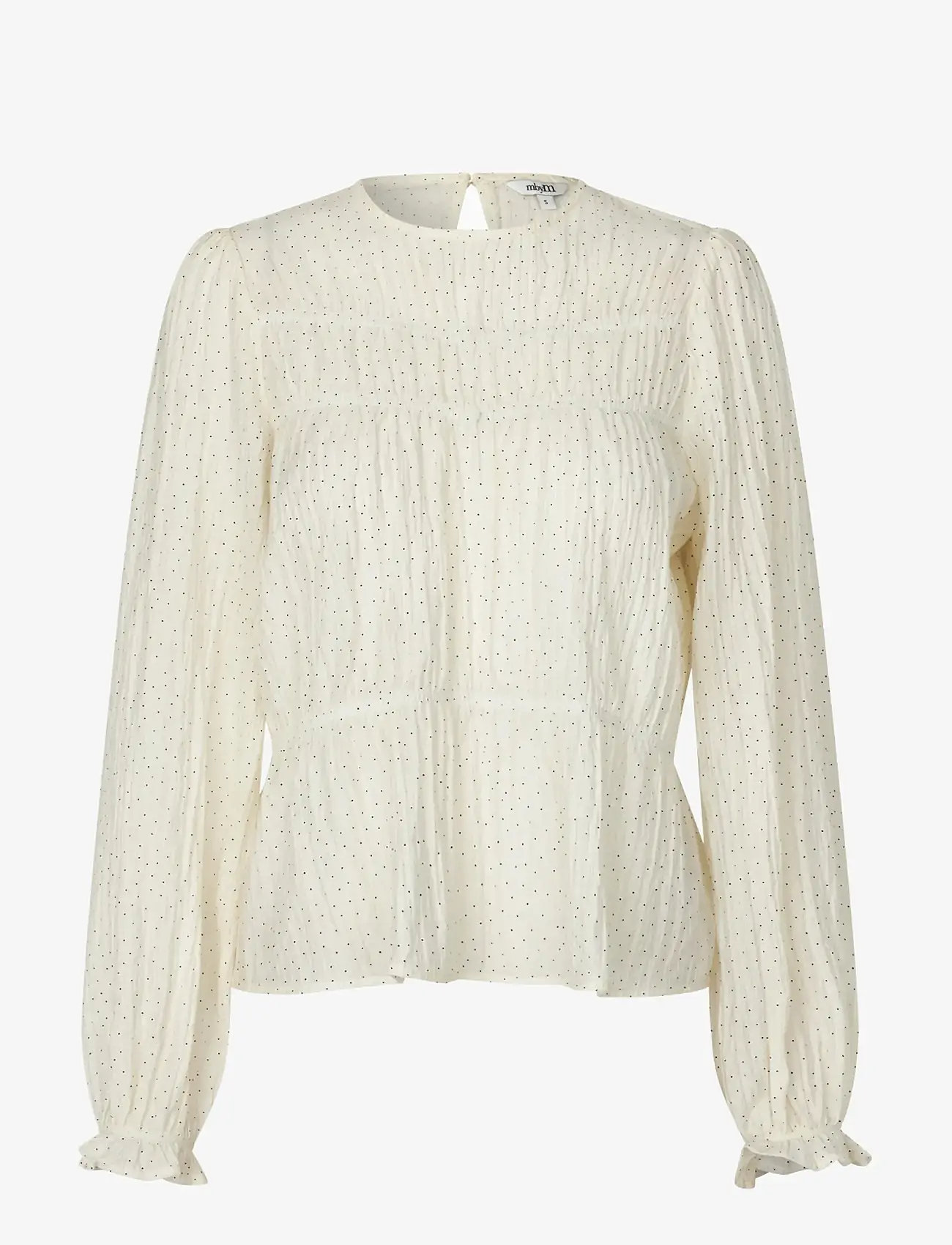 mbyM - Clarise-M - langærmede bluser - sugar black dot - 1