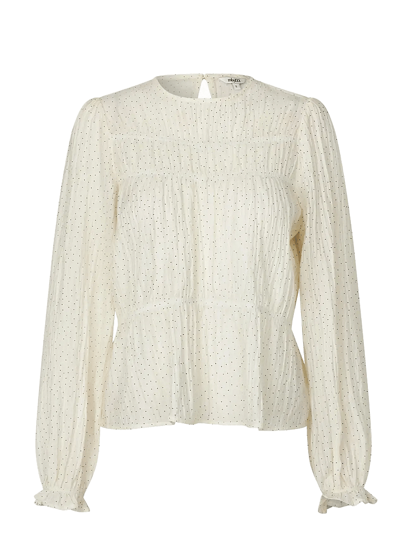 mbyM - Clarise-M - long sleeved blouses - sugar black dot - 1
