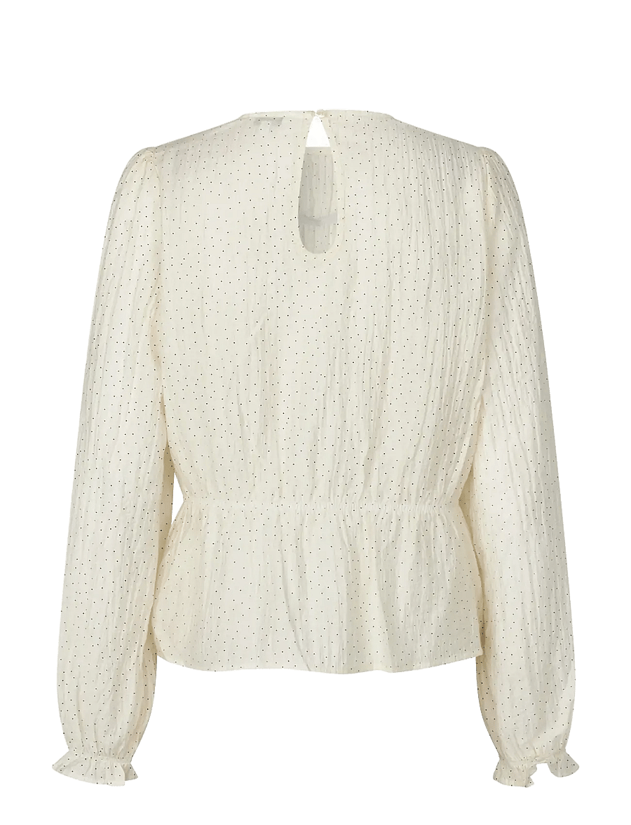 mbyM - Clarise-M - langärmelige blusen - sugar black dot - 2