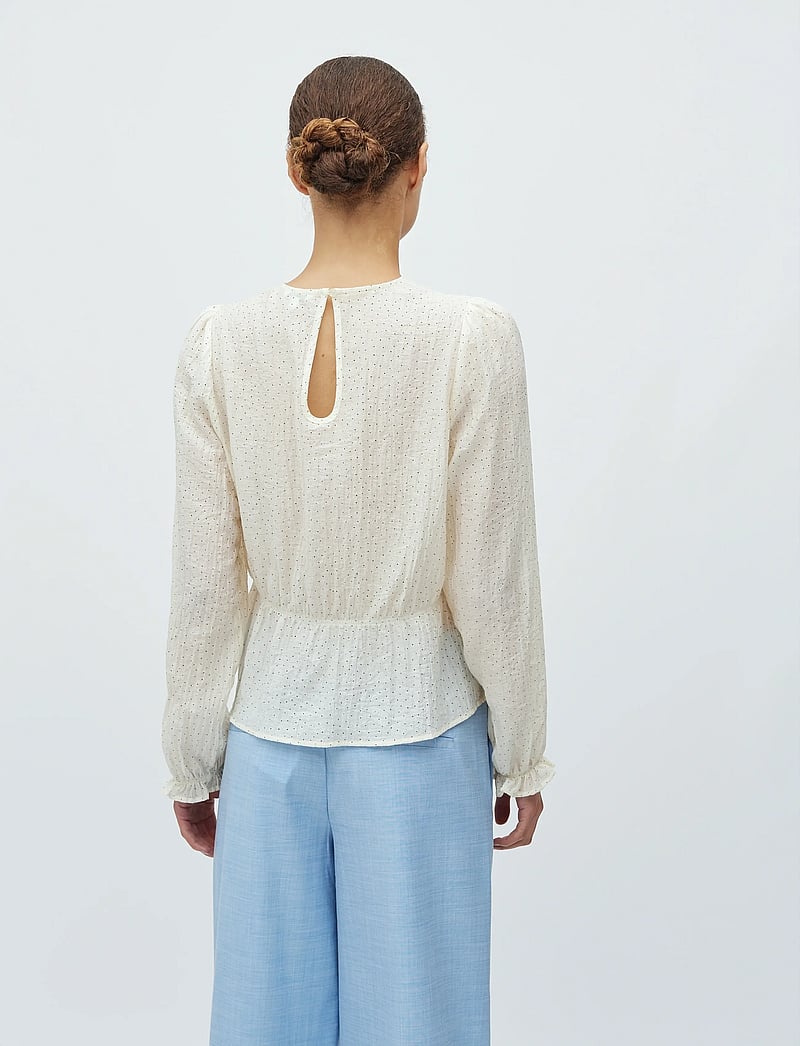 mbyM - Clarise-M - long sleeved blouses - sugar black dot - 4