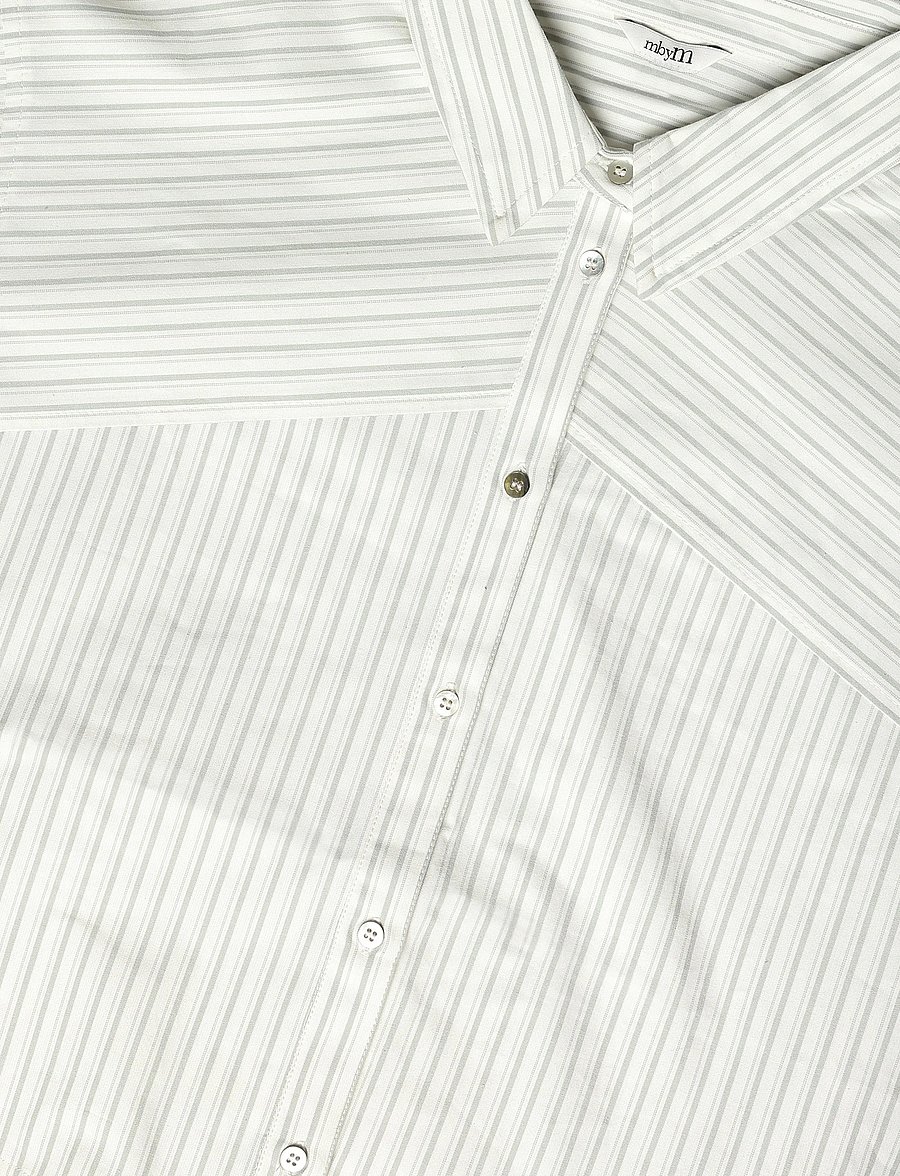 MBYM - Emaly-M - long-sleeved shirts - grey carinna stripe - 2