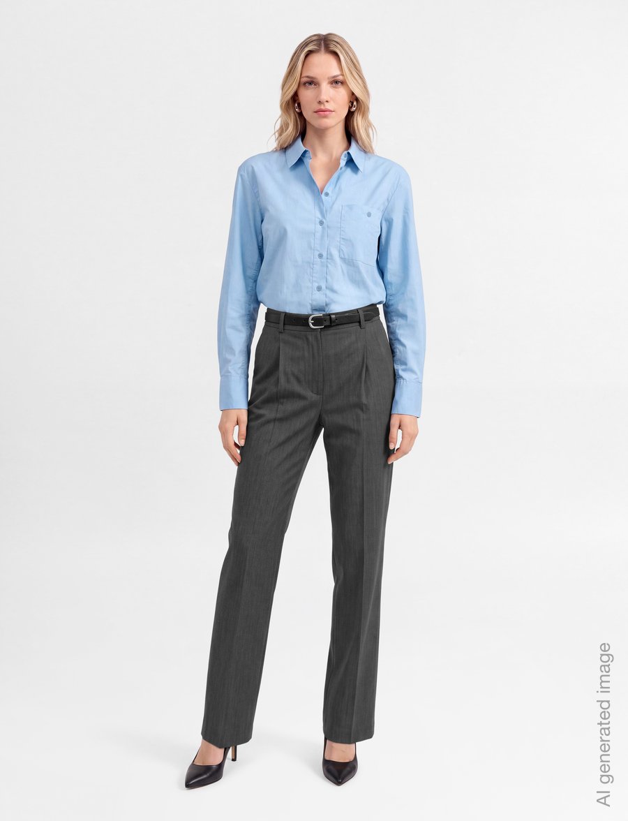 MBYM - Aurore-M - long-sleeved shirts - classic light blue - 0
