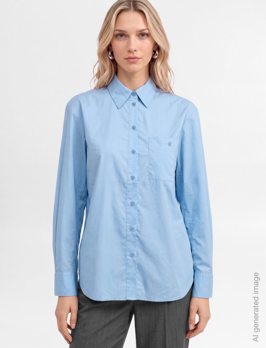 MBYM - Aurore-M - long-sleeved shirts - classic light blue - 3