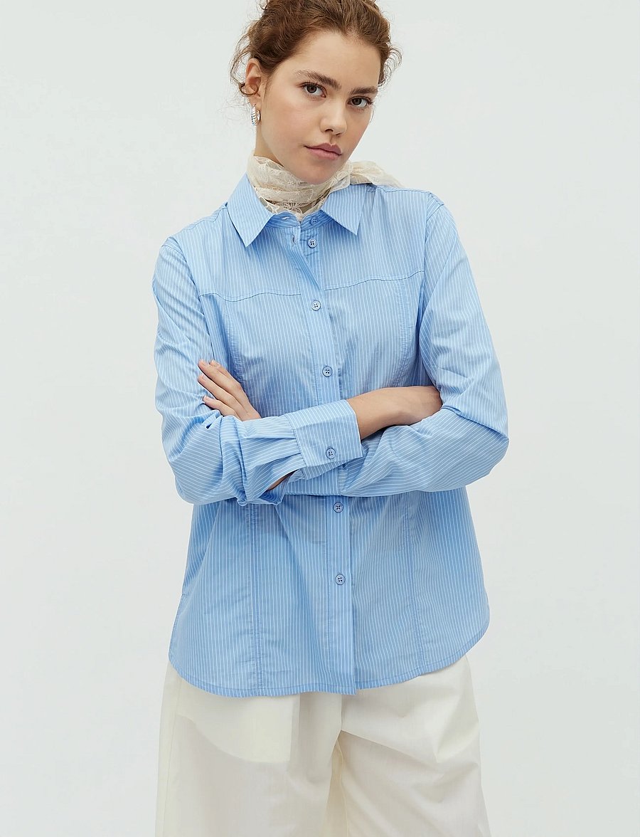 mbyM - Krestin-M - langärmlige hemden - classic blue stripe - 0