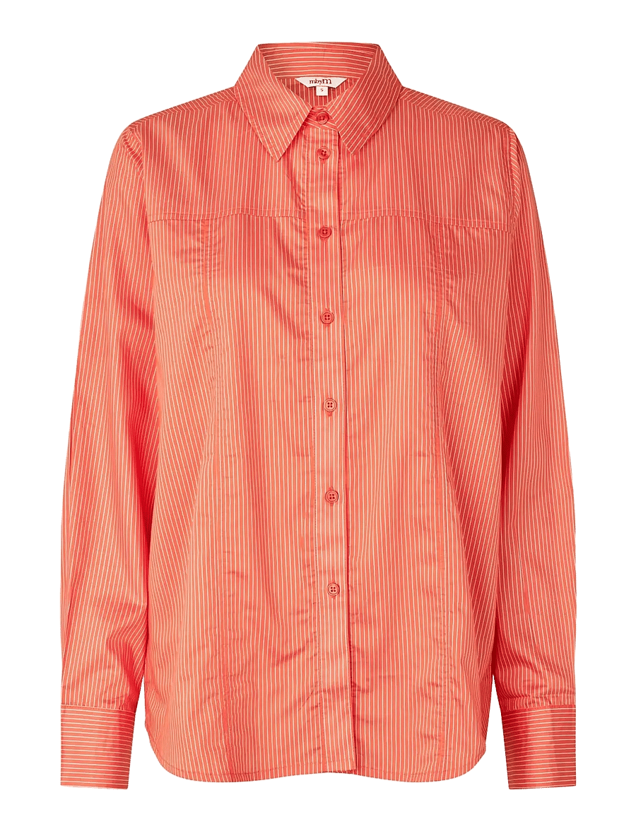 mbyM - Krestin-M - langærmede skjorter - emberglow sugar stripe - 1