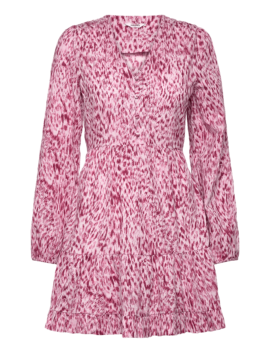 MBYM - Shinya LS-M - kurze kleider - lynx print pink - 1