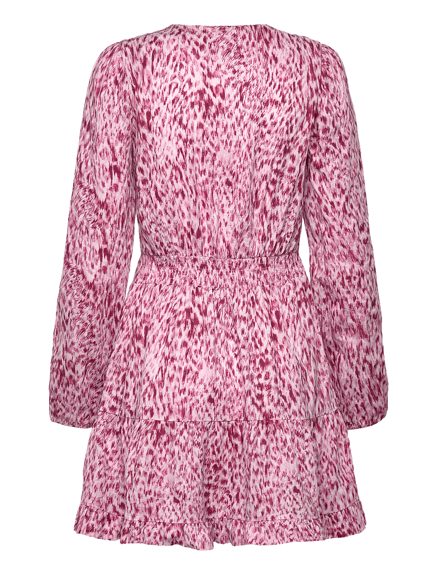 MBYM - Shinya LS-M - kurze kleider - lynx print pink - 2