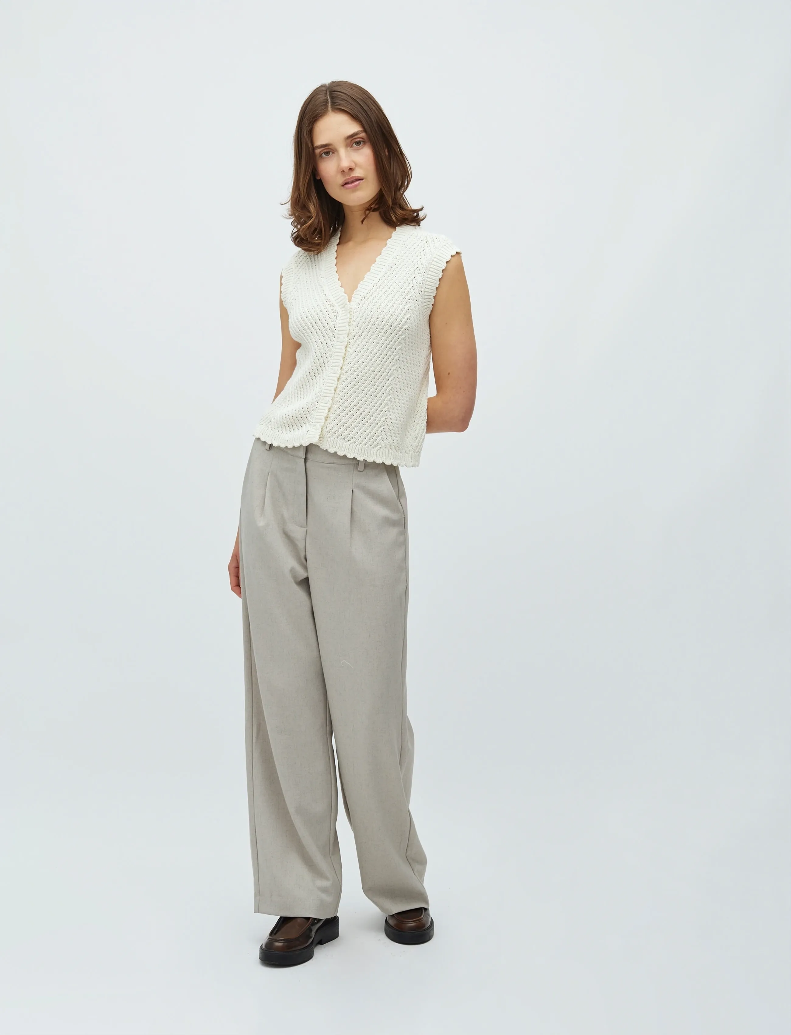 mbyM Maisa-M, M, Cream, T-Shirts & Toppe > Kortærmede, Dame