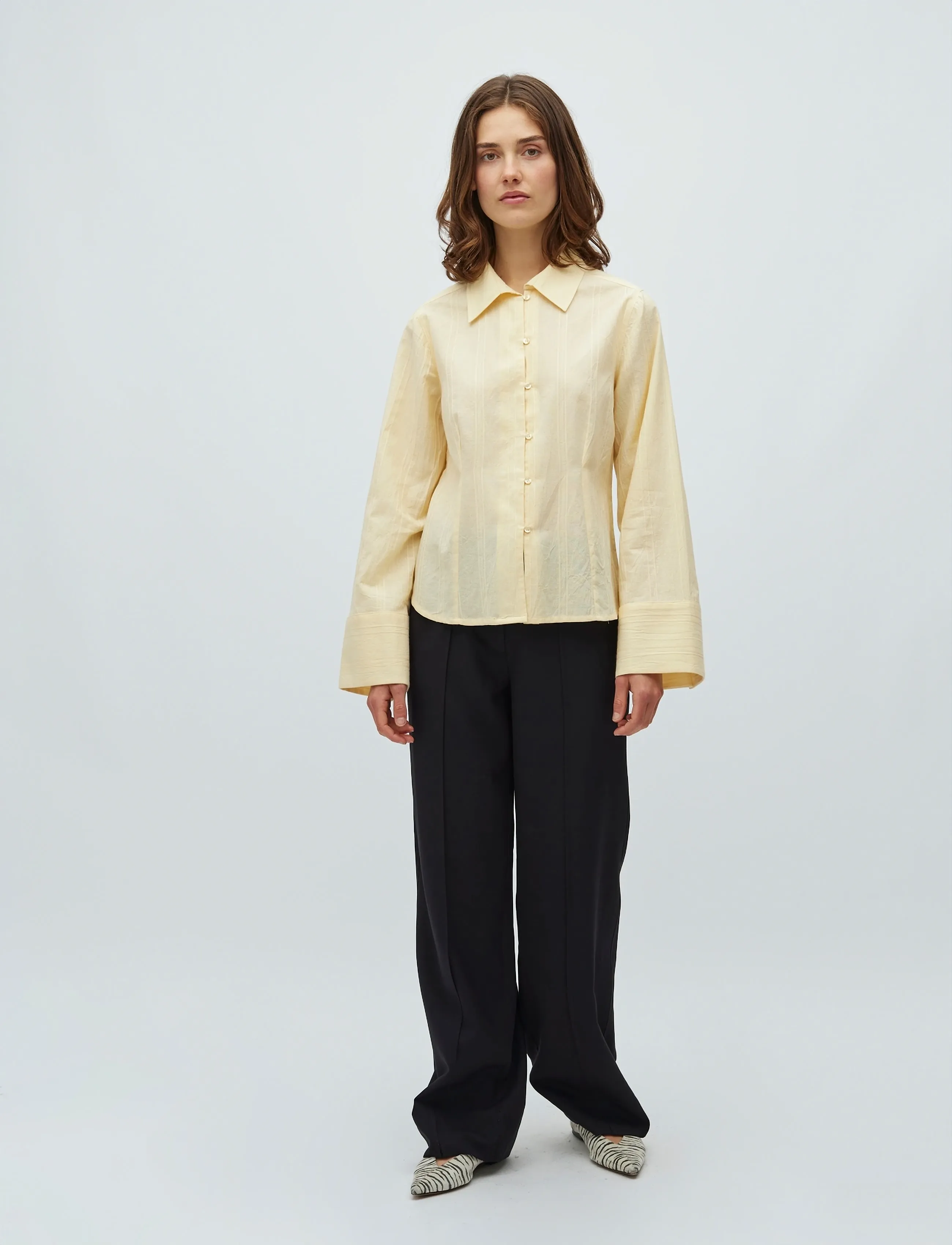 mbyM Aulori-M, S, Yellow, Skjorter > Langærmede, Dame