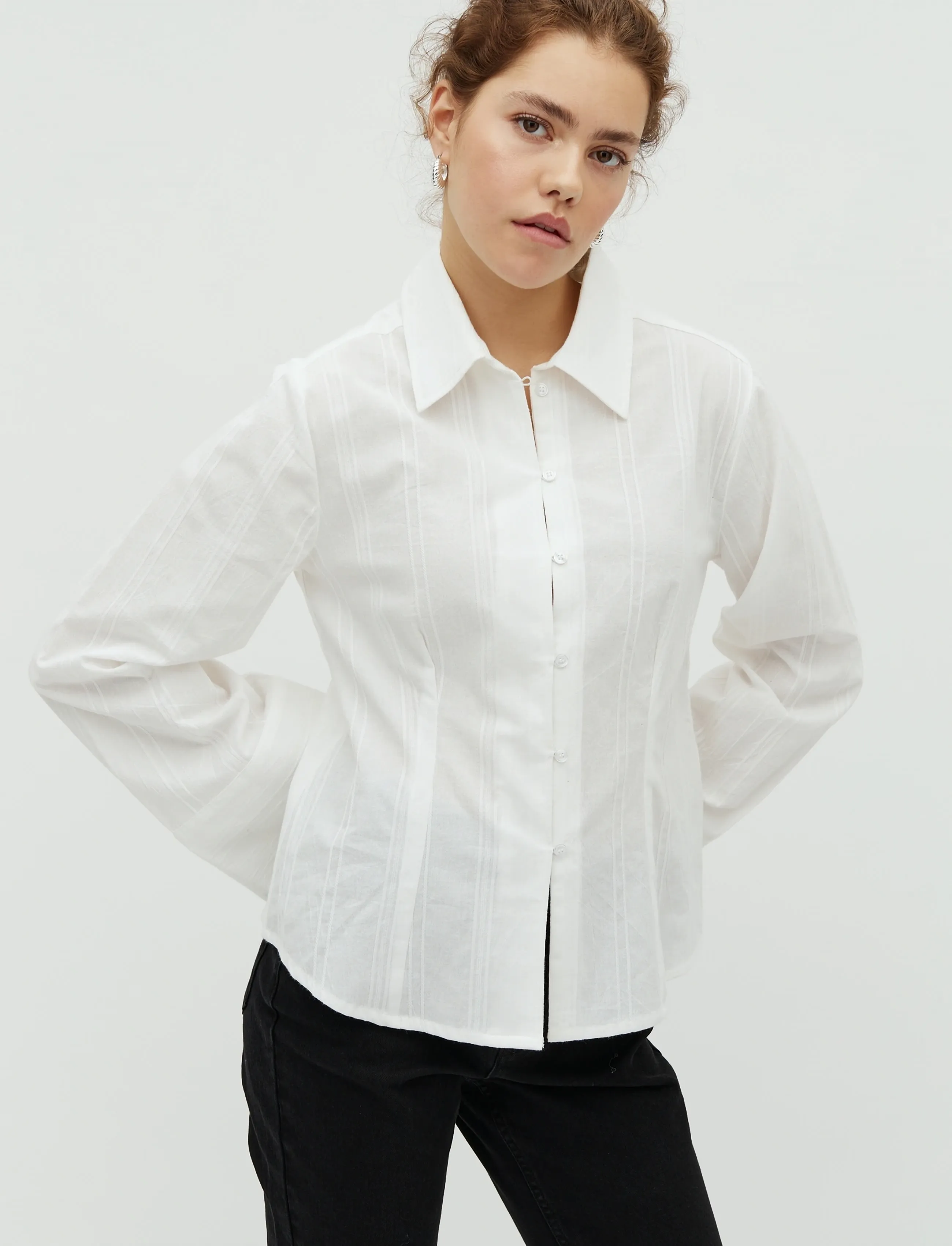 mbyM Aulori-M - Chemises à manches longues - WHITE / white