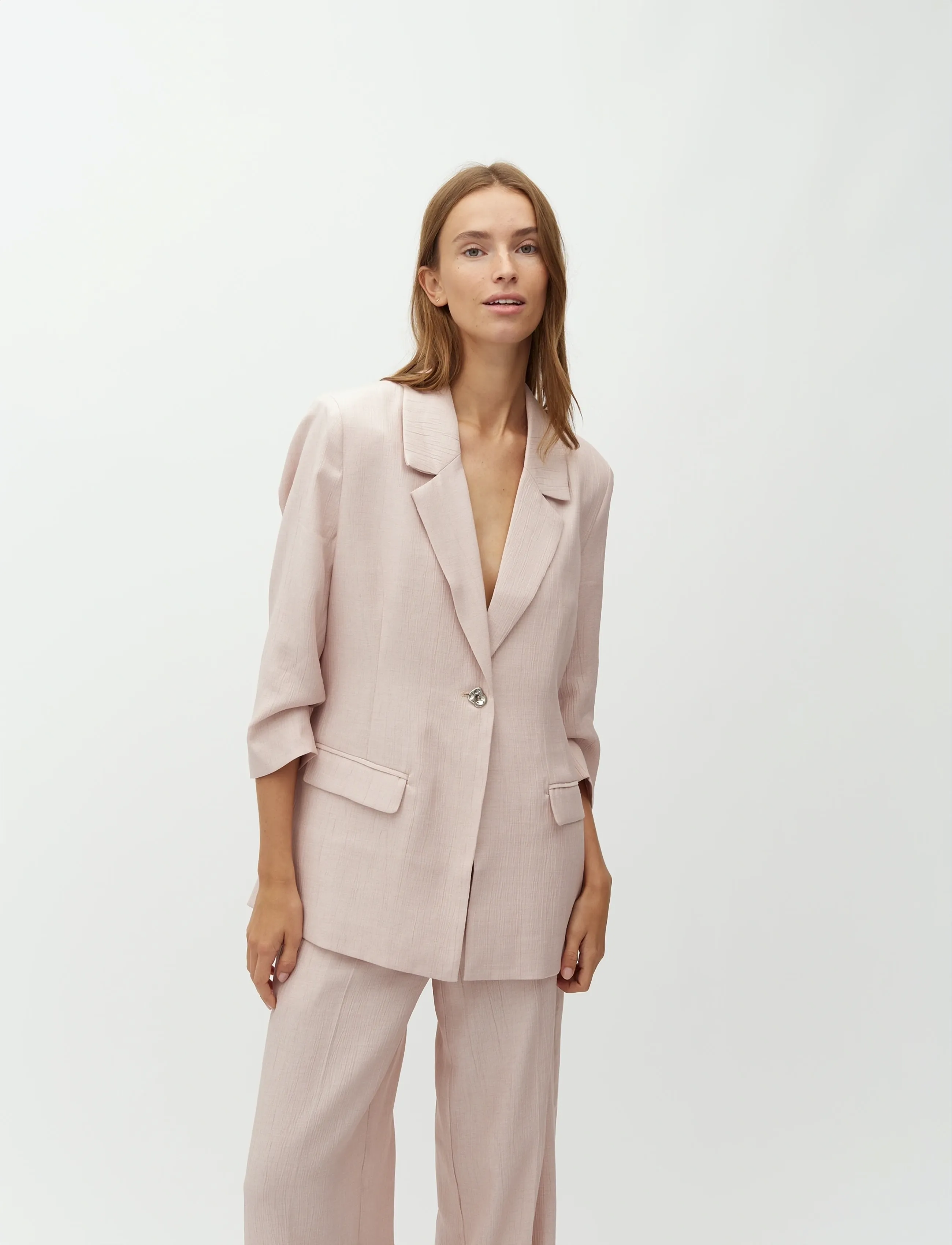 mbyM - Dravina-M - enkeltradede blazere - rose red light melange - 3