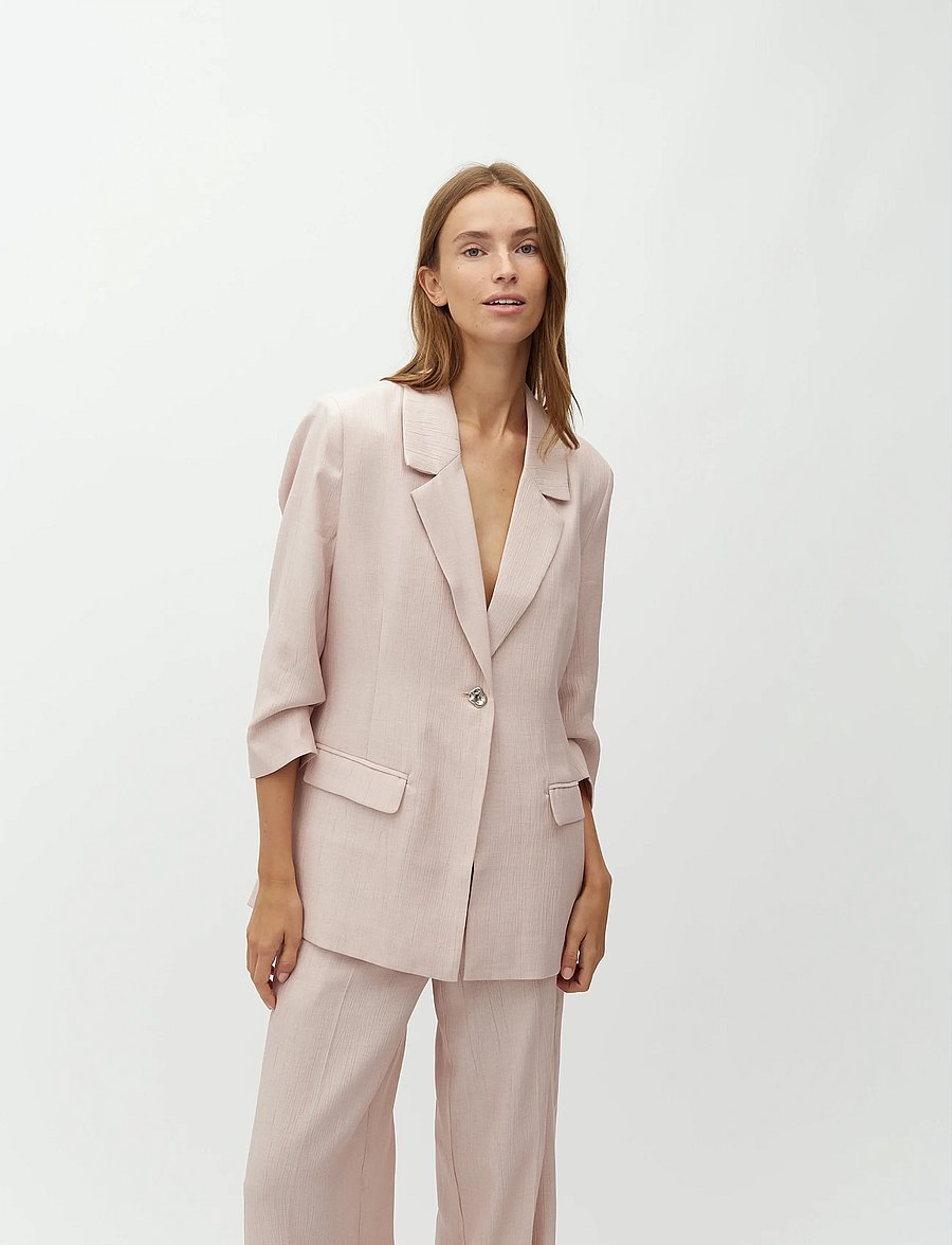 mbyM - Dravina-M - einreihige blazer - rose red light melange - 3