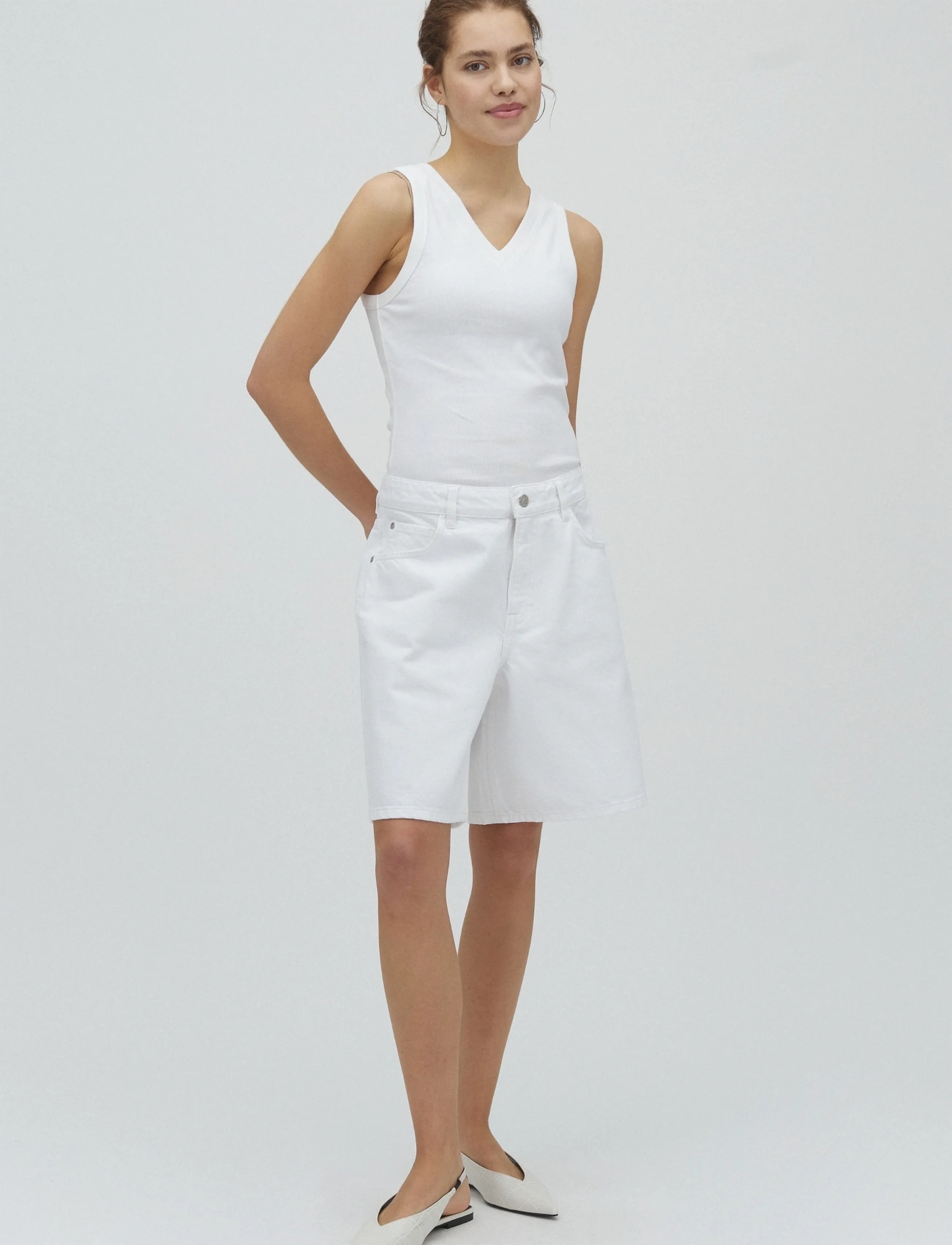 mbyM Talina-M, L, White, Shorts > Afslappede Shorts, Dame