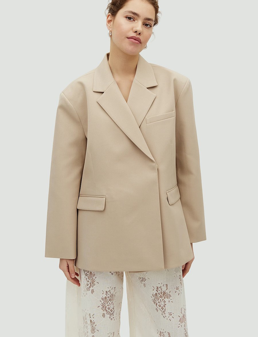 MBYM - Amariella-M - einreihige blazer - light sand melange - 3