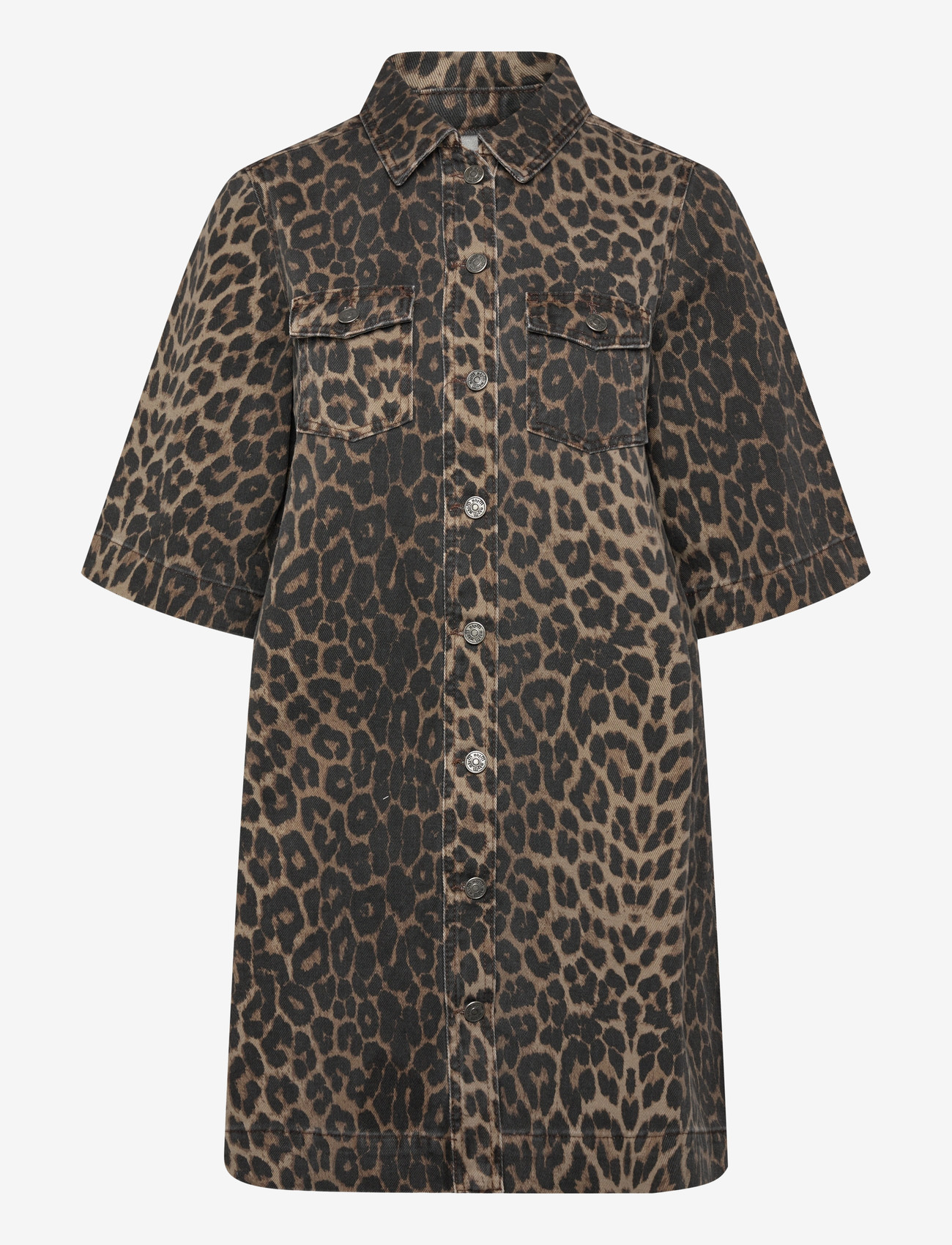 mbyM - Mira-M - skjortklänningar - leopard mist - 1