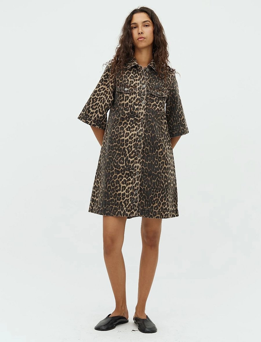 mbyM - Mira-M - skjortekjoler - leopard mist - 0