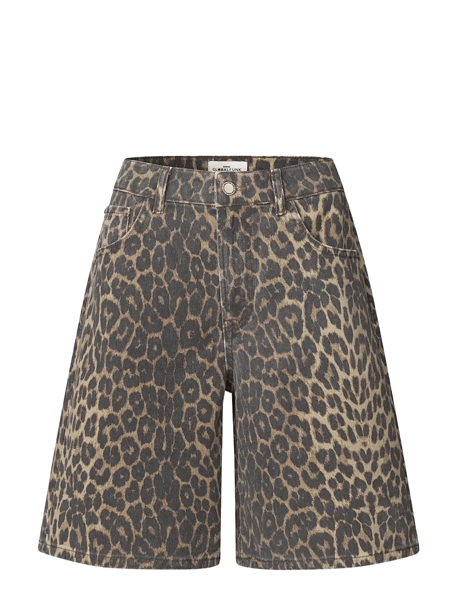 mbyM - Talina-M - jeansshorts - leopard mist - 1