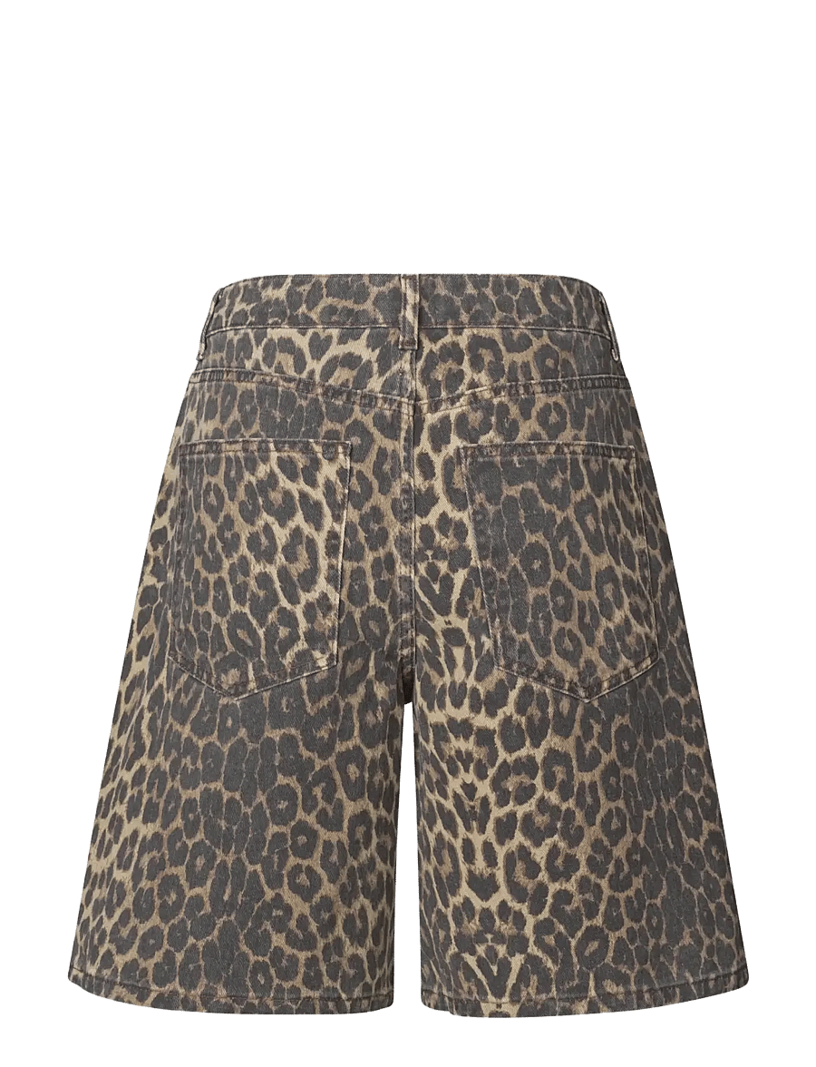 mbyM - Talina-M - jeansshorts - leopard mist - 2