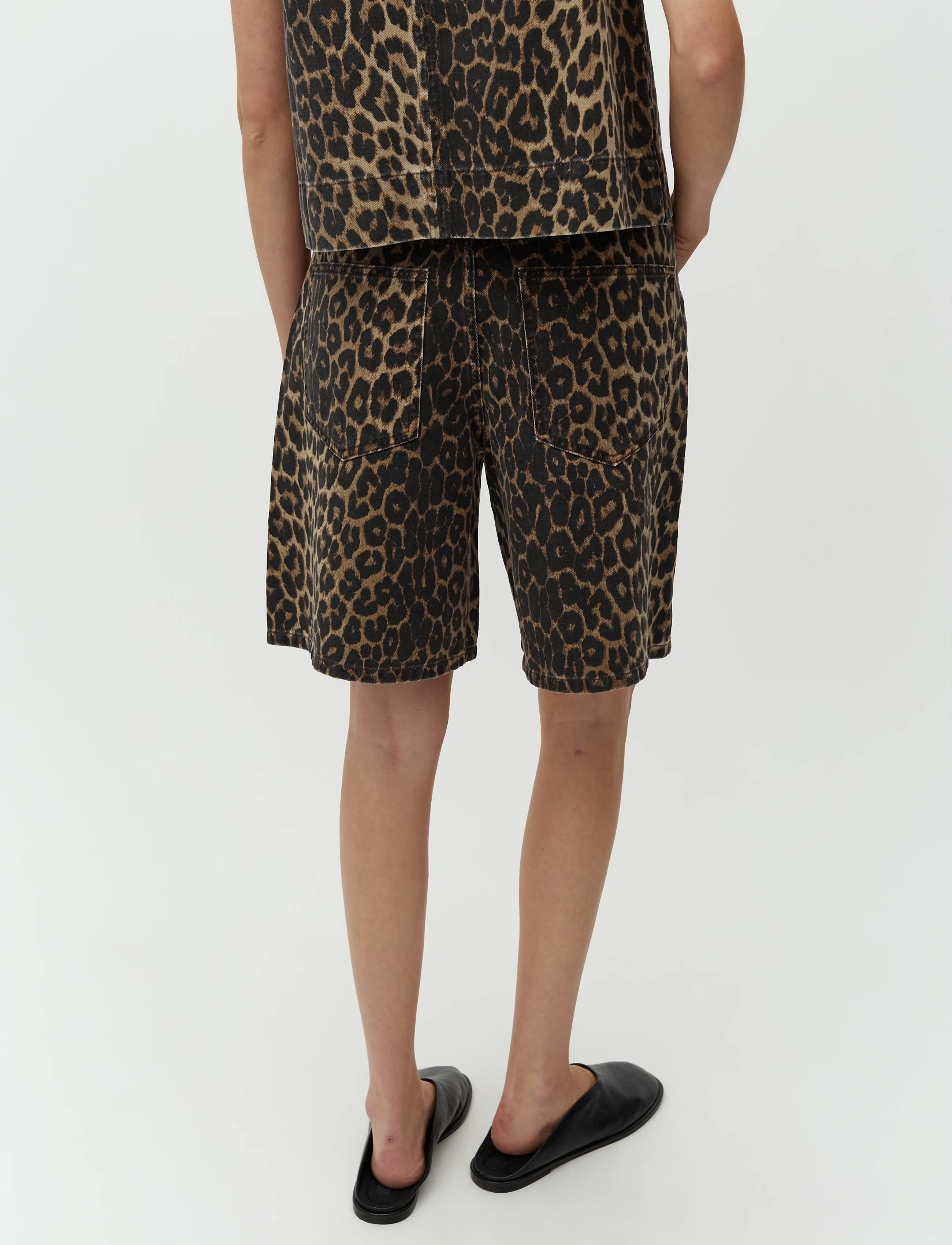 mbyM - Talina-M - jeansshorts - leopard mist - 3